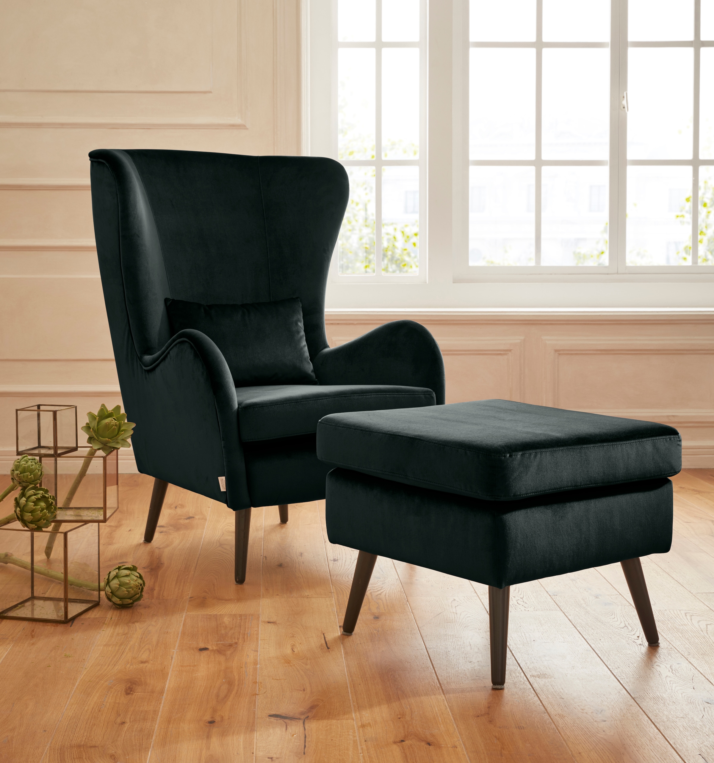 Home affaire Sessel "Sallito, TV-Sessel, Ohrensessel mit" Hocker, in vielen günstig online kaufen