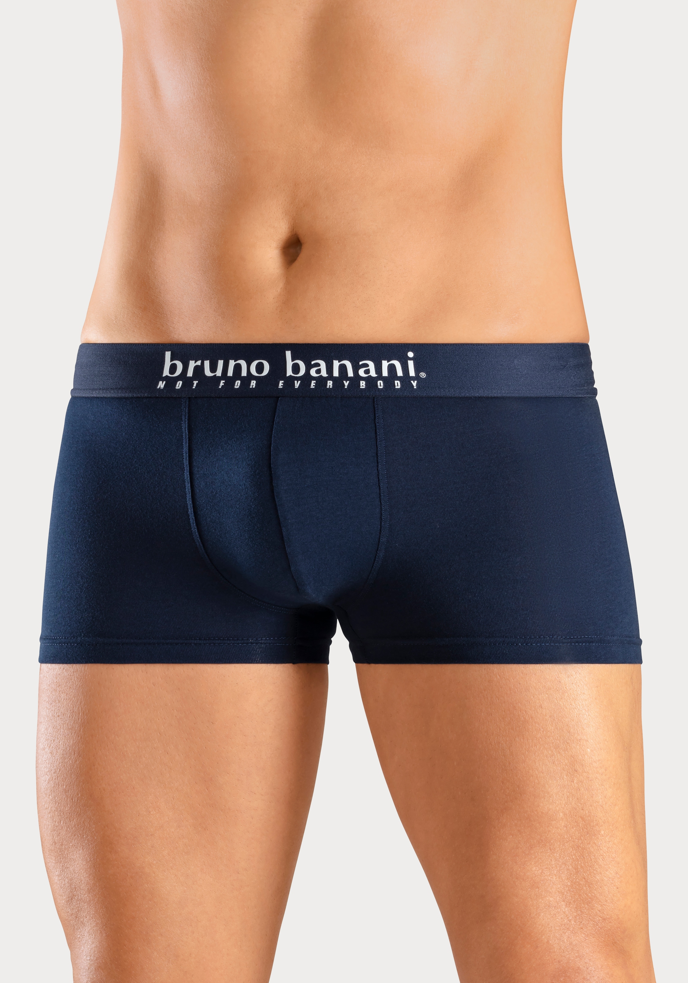 Bruno Banani Boxer »Boxershorts für Herren«, (Packung, 4 St., 4er-Pack), mit Palmendruck und unifarben aus Baumwollmischung