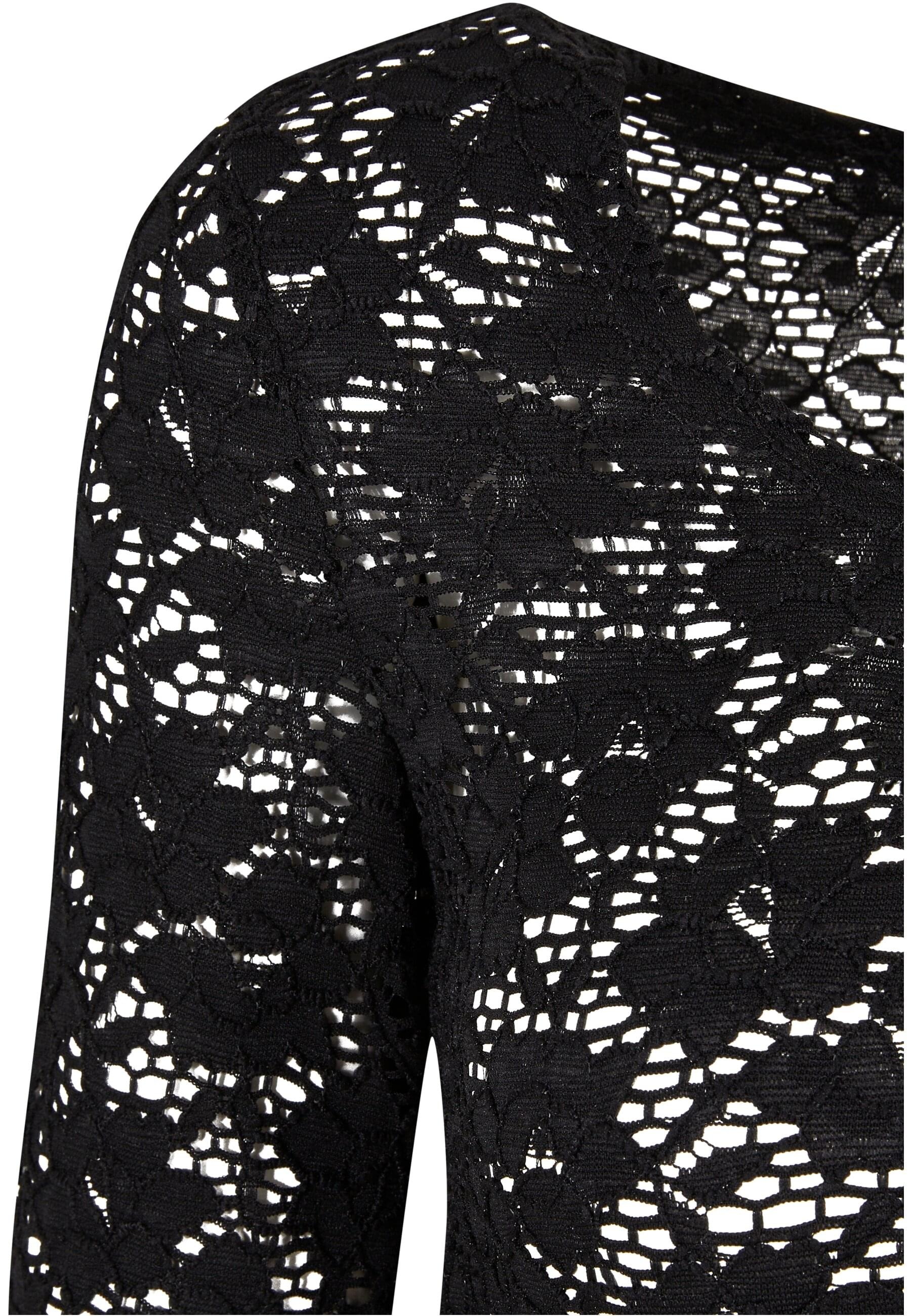 URBAN CLASSICS Longsleeve »Urban Classics Damen Ladies Cropped Lace Longsleeve«, (1 tlg.)