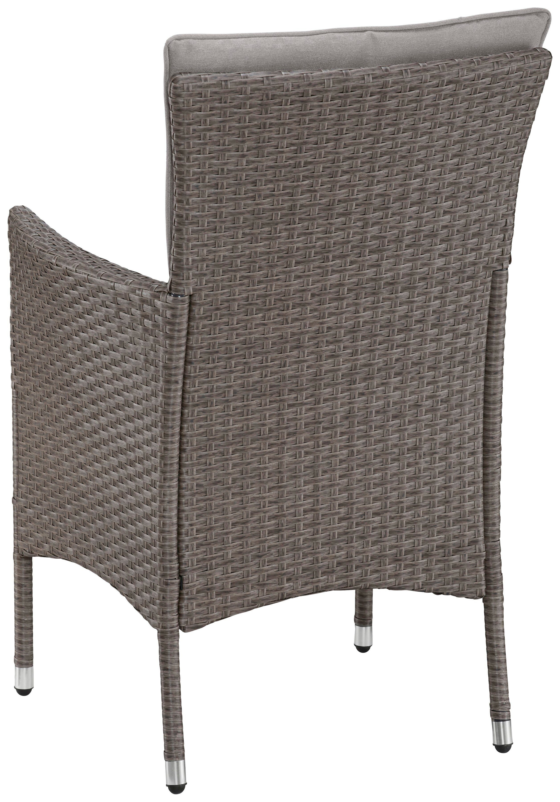 KONIFERA Garten-Essgruppe »Mailand«, (19 tlg.), 6 Sessel, Tisch 150x80 cm, Polyrattan, mit GRATIS-Zugabe: 1 Schutzhülle