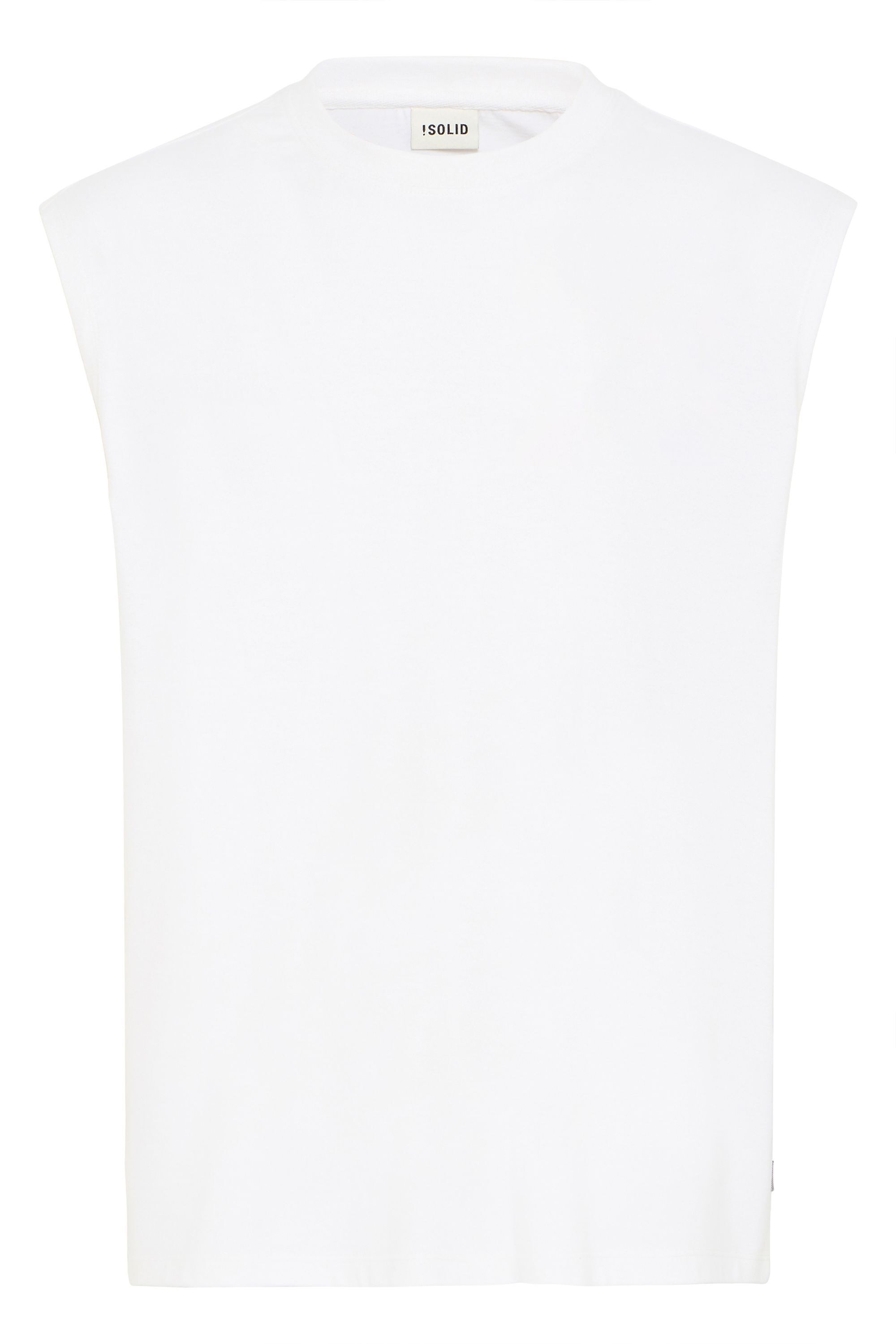 SOLID Herren Longtop "Rundhalsshirt SDBilo", weiß, Gr. L, Obermaterial: 50% Baumwolle CO. 50% Polyester PES., Tops