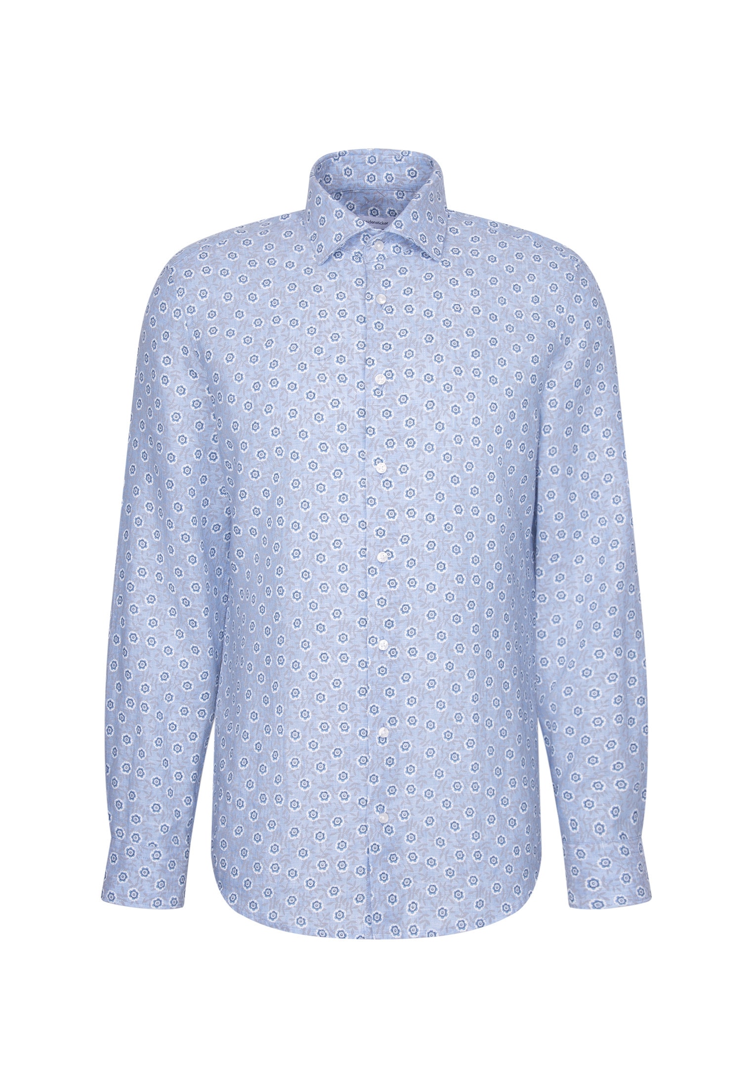 seidensticker Leinenhemd »Schwarze Rose« Slim 1/1 Kentkragen Druck