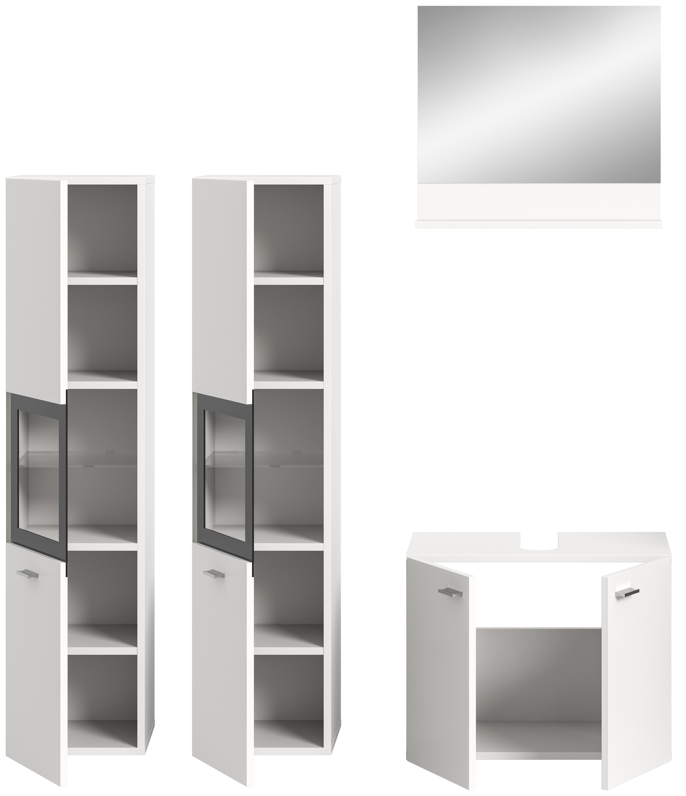 welltime Badmöbel-Set »Tampa, Breite 137cm, 4-teilig« 4 Stk. tlg.
