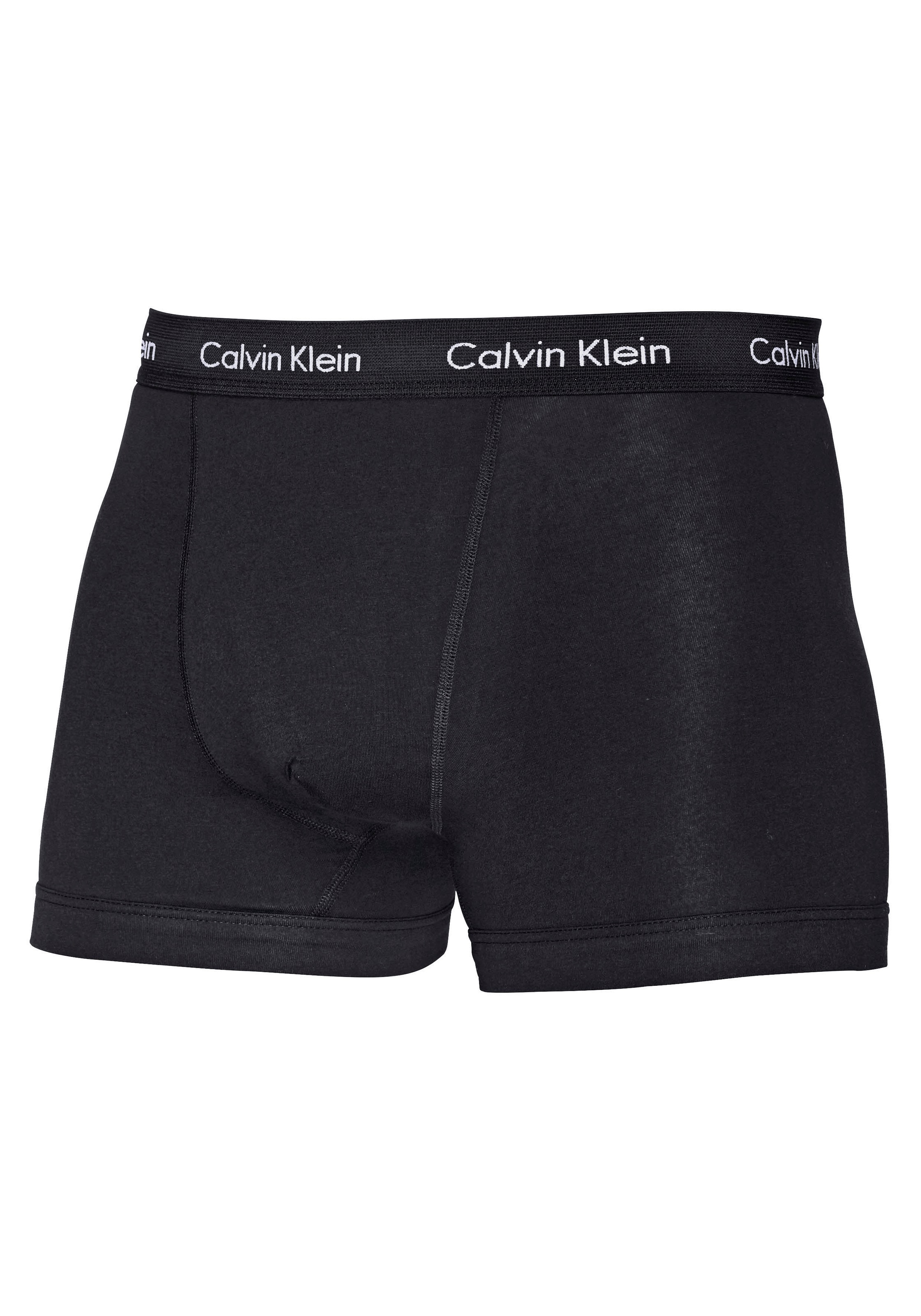 Calvin Klein Underwear Boxer, (3 St.), in blautönen mit Logo-Elastikbund