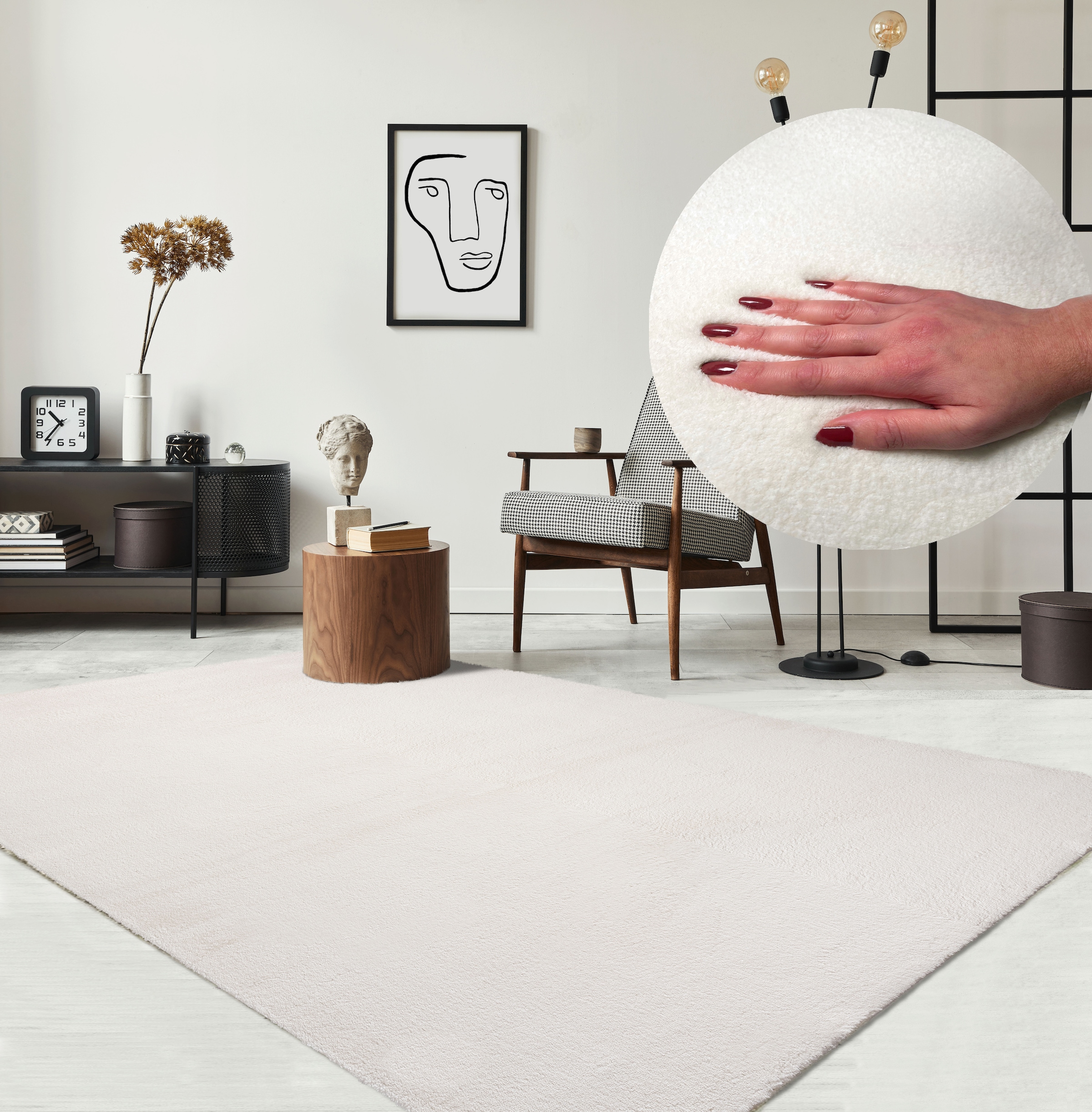 the carpet Teppich »Relax«, rechteckig, 16 mm Höhe, waschbarer Wohnzimmer Teppich modern rutschfest