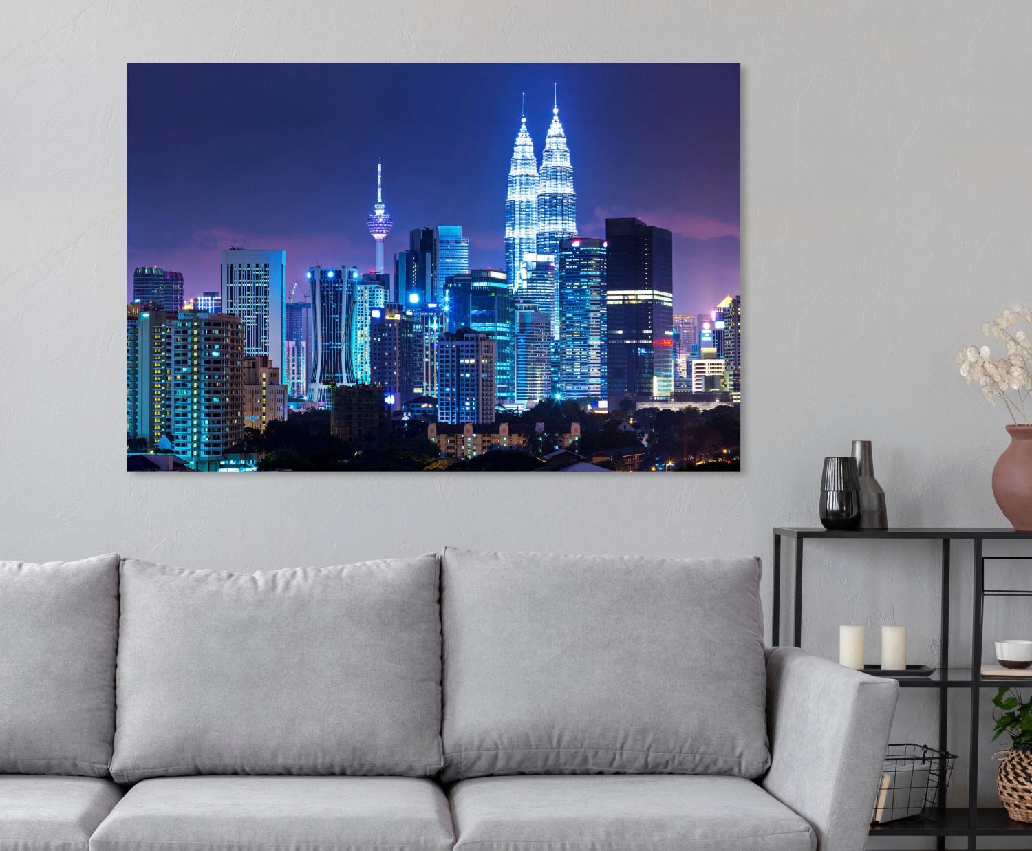 queence Acrylglasbild "Stadt" Gebäude  Skyline  Städte Fine Art-Print in Ga günstig online kaufen