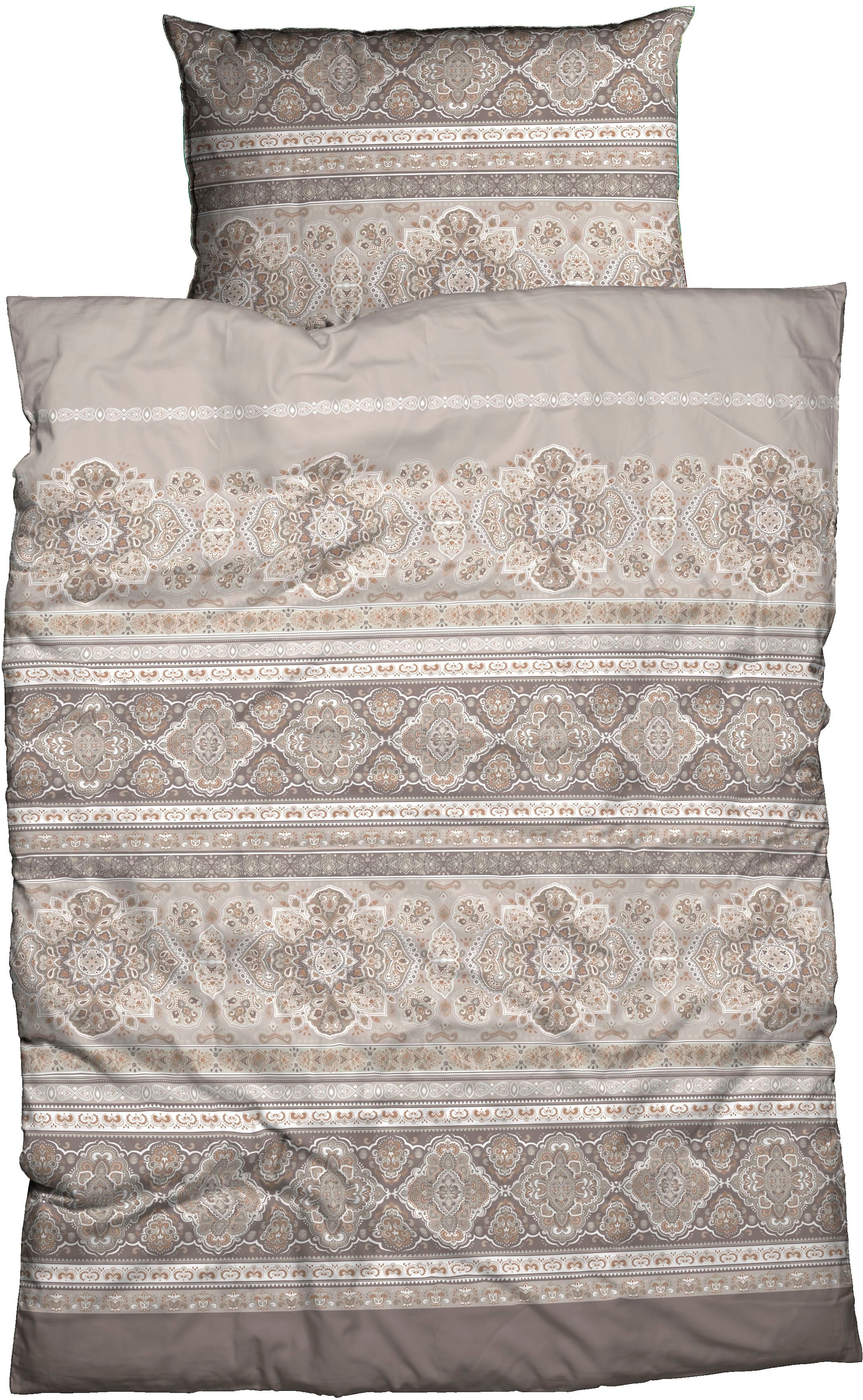 Bettwäsche CASATEX, grau, Satin, Obermaterial: 100% Baumwolle, Bettwäsche, "Majella", trendige, frische, ausdrucksvolle Farben
