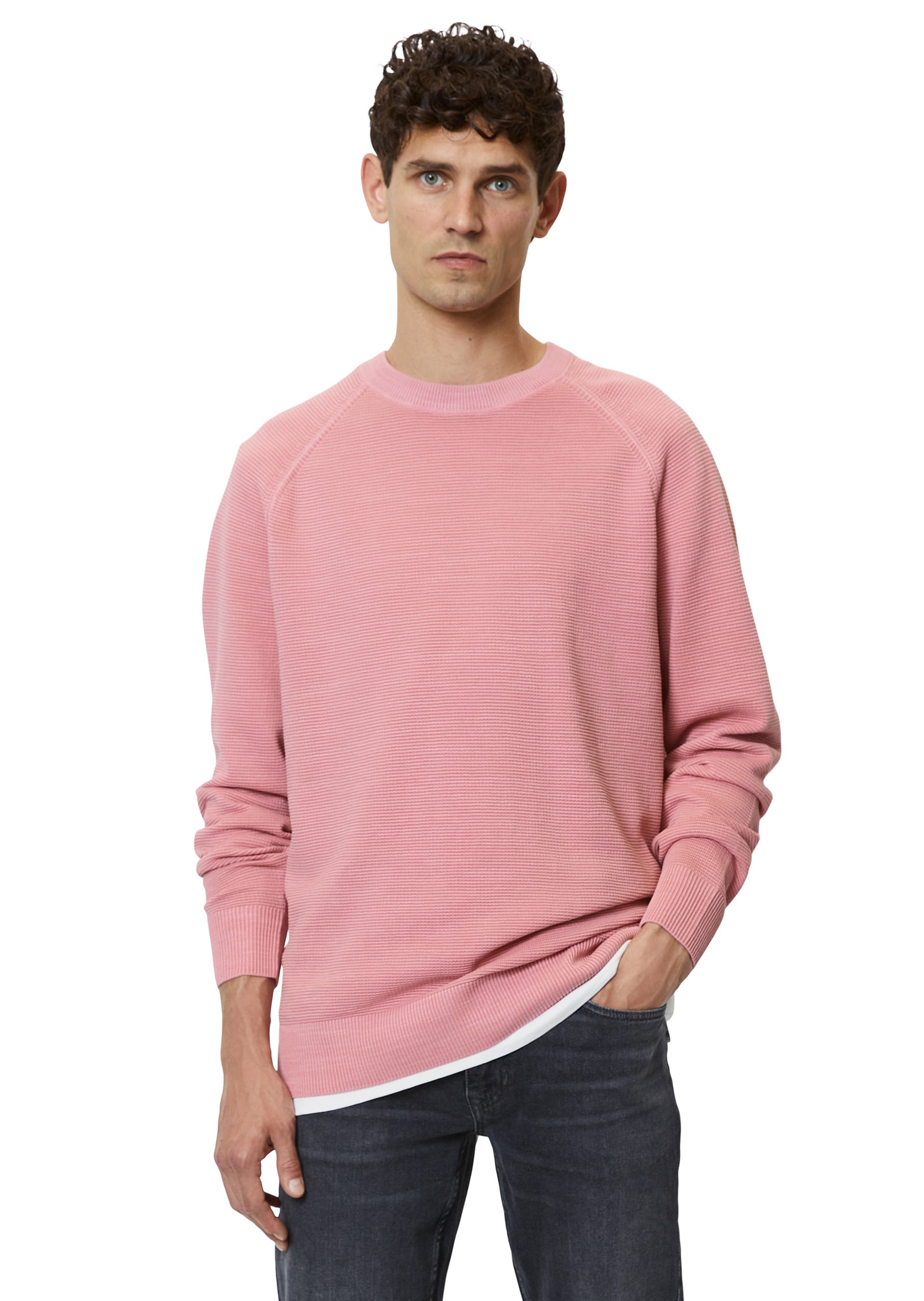 Marc O&amp;#39;Polo Rundhalspullover »mit feiner Ottoman-Struktur« bestellen | BAUR