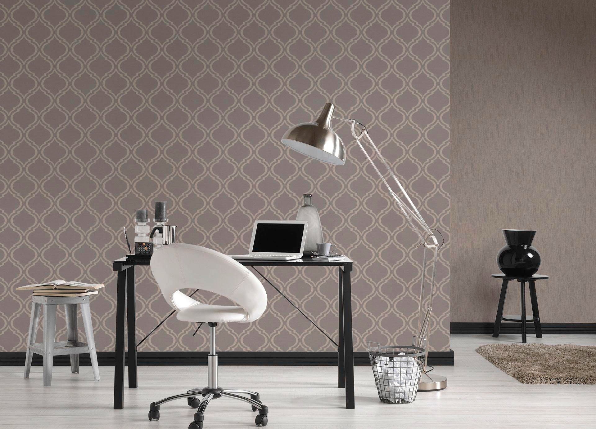 living walls Textiltapete »Di Seta«, uni-einfarbig-unifarben, Uni Tapete einfarbig Tapeten Wohnzimmer Schlafzimmer Küche modern Büro