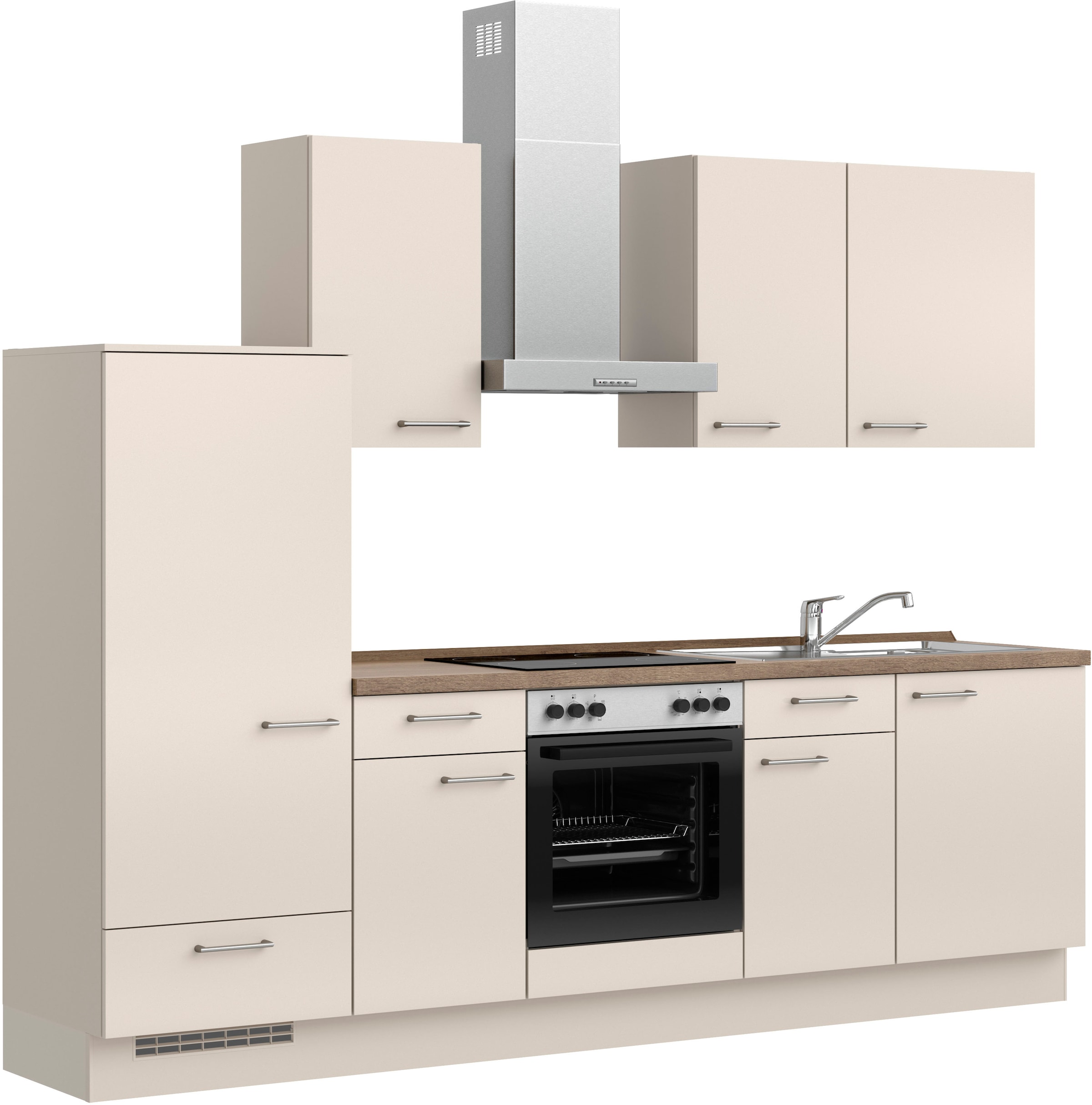 nobilia® Küchenzeile »"Laser I"«, vormontiert, Ausrichtung wählbar, Breite 270 cm, wahlw. mit E-Geräten