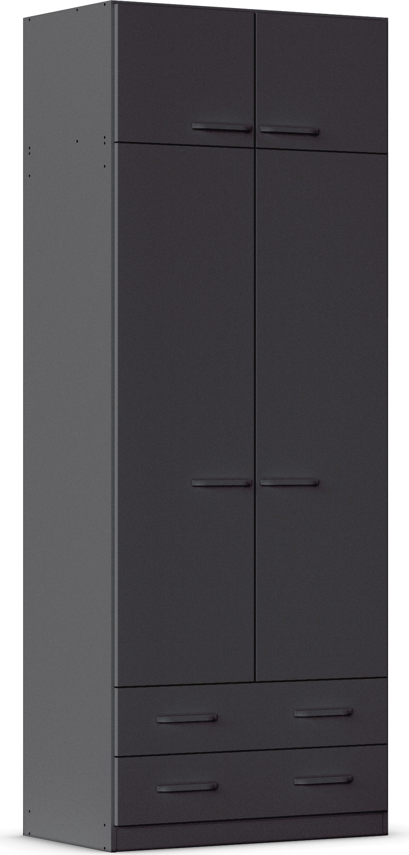 rauch Drehtürenschrank »Prandon B«, (Set, 2 St.), mit 2 Schubladen sowie Aufsatzelement, Metallgriffe quer