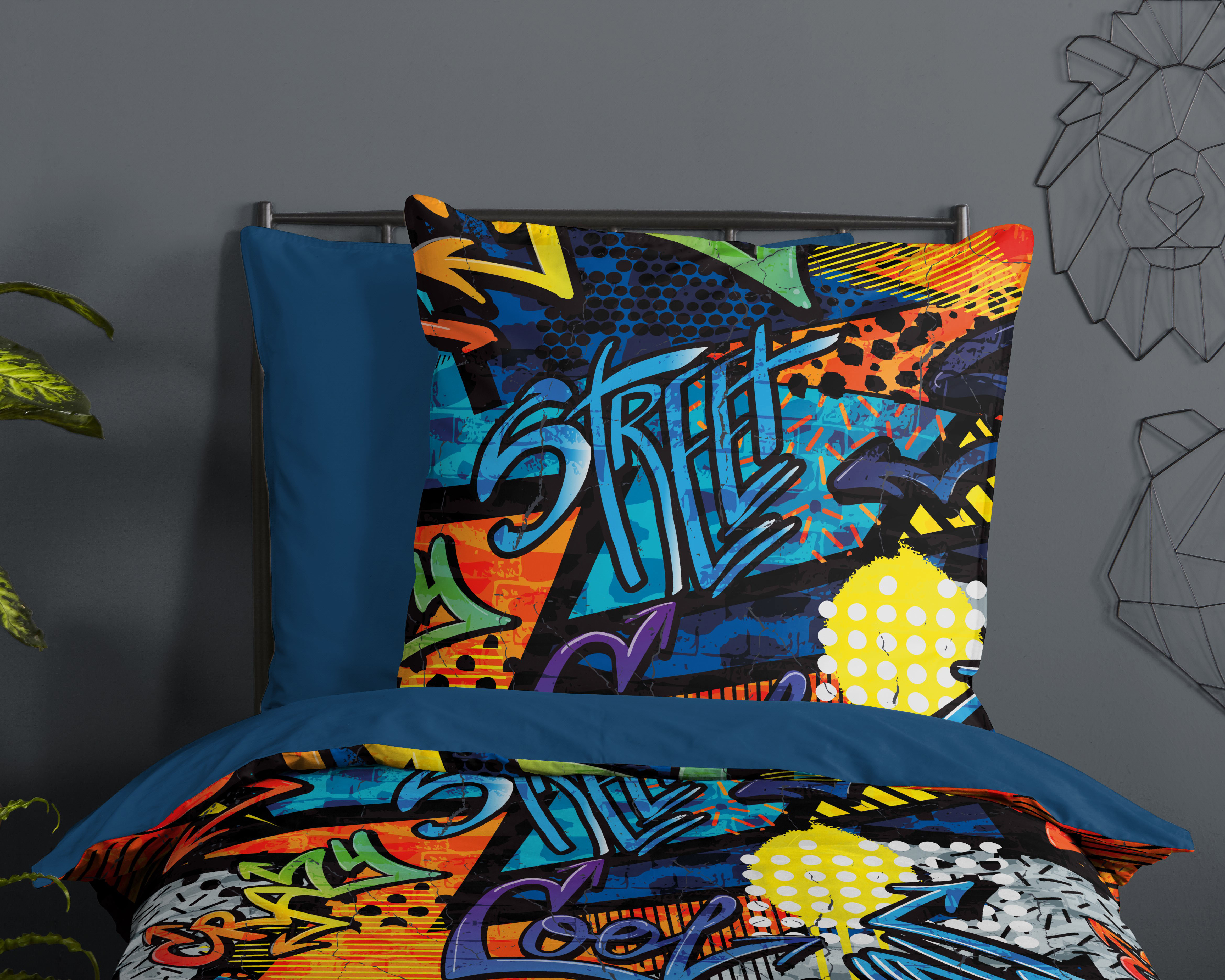 Thumbnail - PURE luxury collection Kinderbettwäsche "Jeff" 2 Stk. tlg. Mikrofaser, 135x200, Reißverschluss, Wendeoptik, Junge, Kind,...