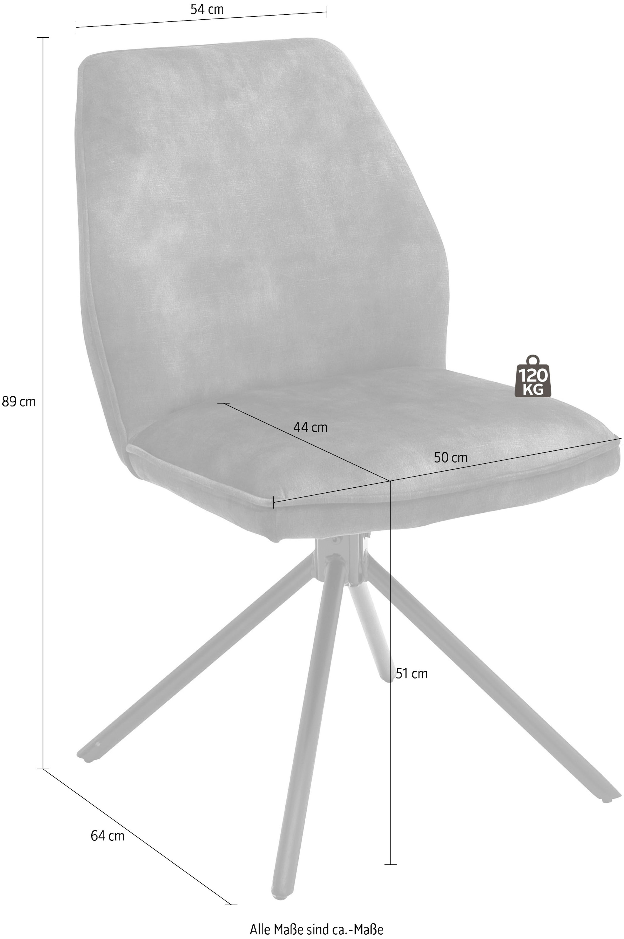 Stuhl furniture »Ottawa«, BAUR 2 belastbar bestellen bis Vintage 120 Vintage, Keder, MCA mit Kg St., (Set), Esszimmerstuhl | Veloursoptik