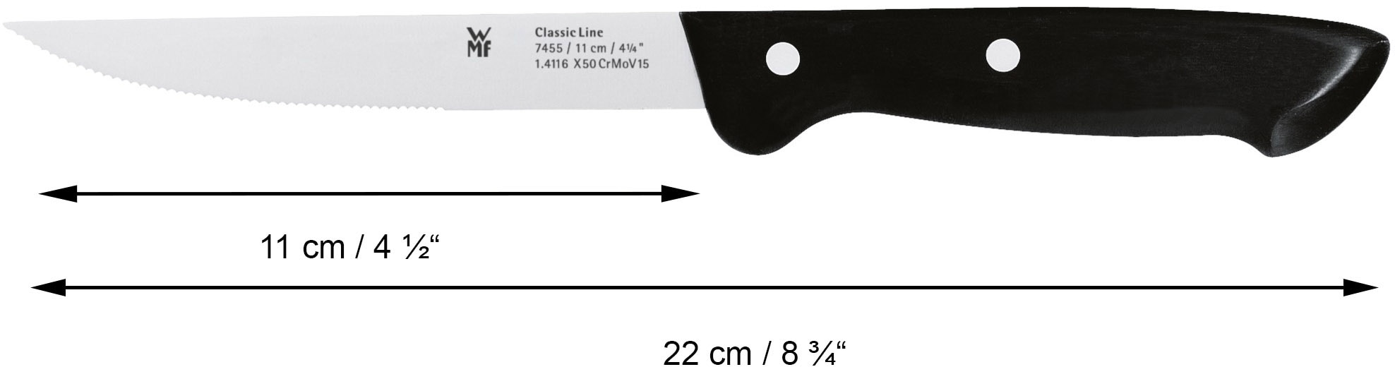 WMF Messerblock »Classic Line«, 6 tlg., Messerklingen aus Spezialklingenstahl