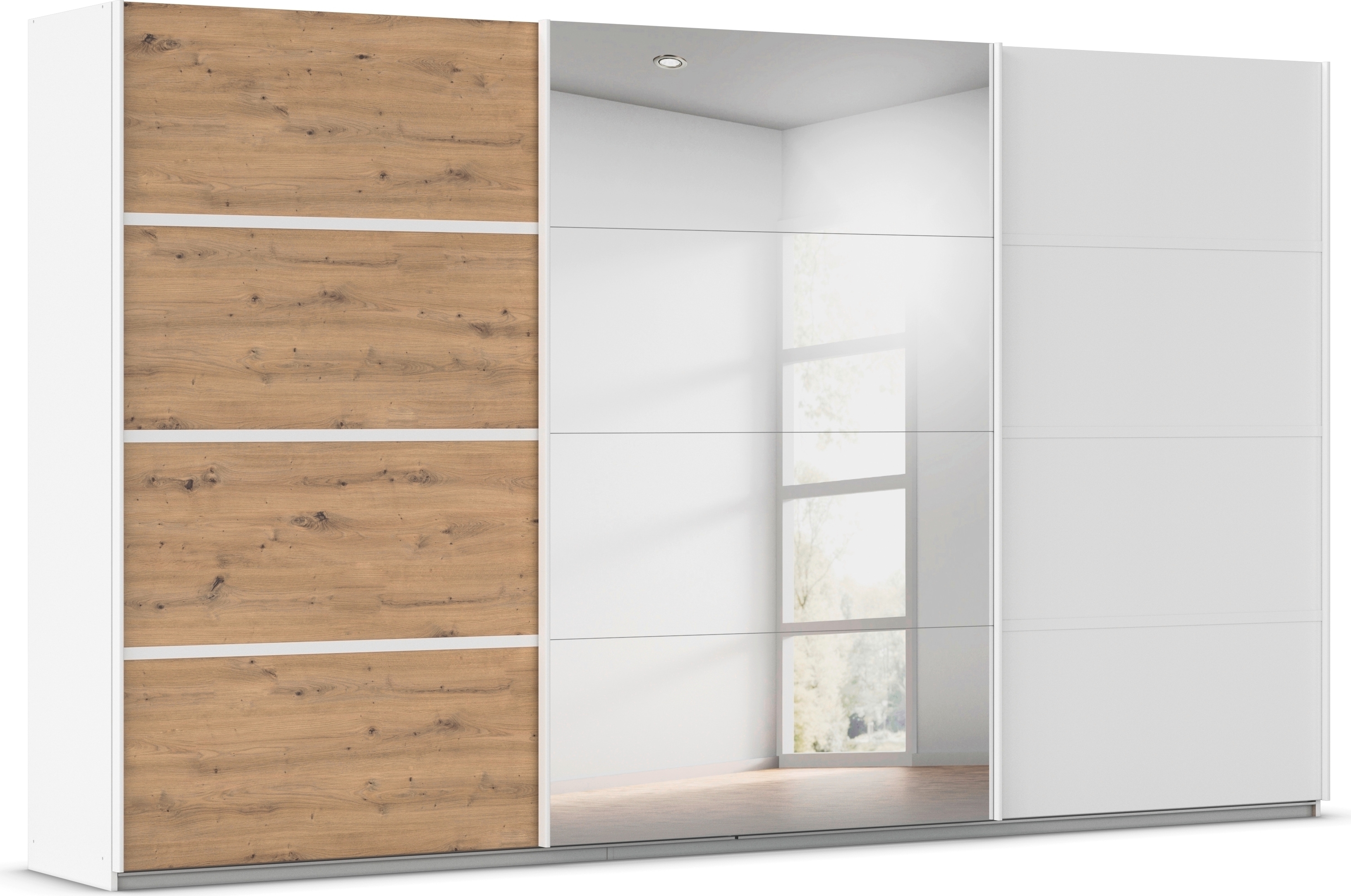 OTTO home Kleiderschrank "Mehrzweckschrank Aktenschrank Möbel Mietswohnung Schlafzimmer AVOLA" 3 verschiedene Ausstattungen BASIC/CLASSIC/PREMIUM (inkl. SOFT-CLOSE), mit eleganten Zierleisten in Chrom, Schwarz oder Weiß MADE IN GERMANY