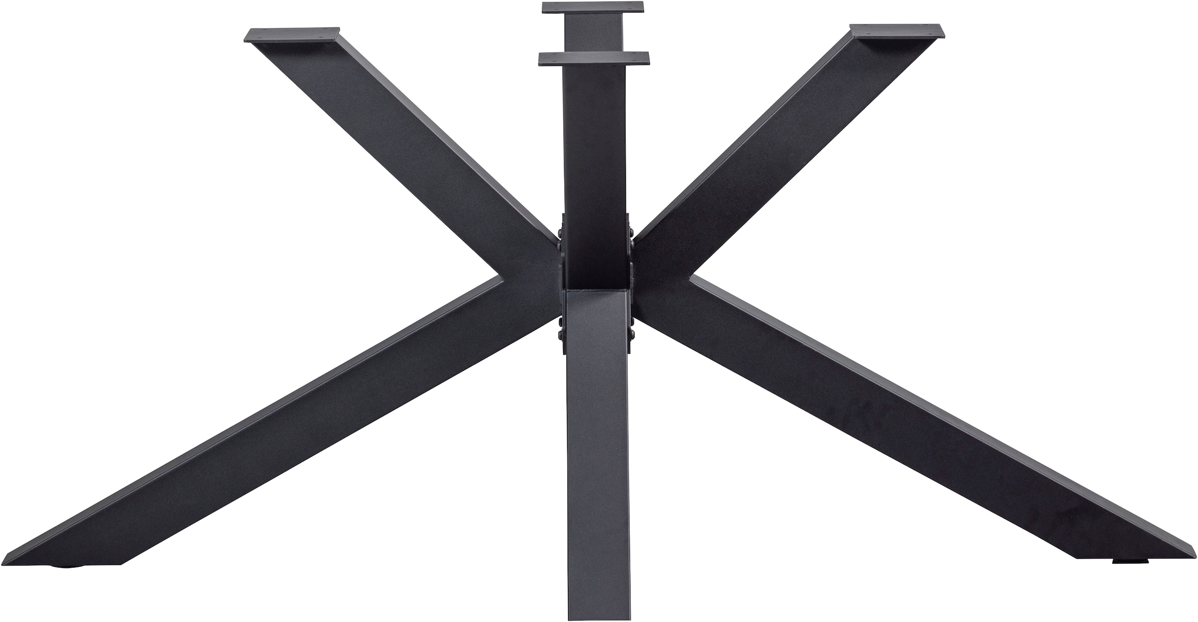 WOOOD Tischbein »Tablo Kreuzform Metall mit Pulverbeschichtung B 159 x T 77 x H 72 cm« Tragkraft 150 kg, kompakte Kreuzform, einfach zu montieren