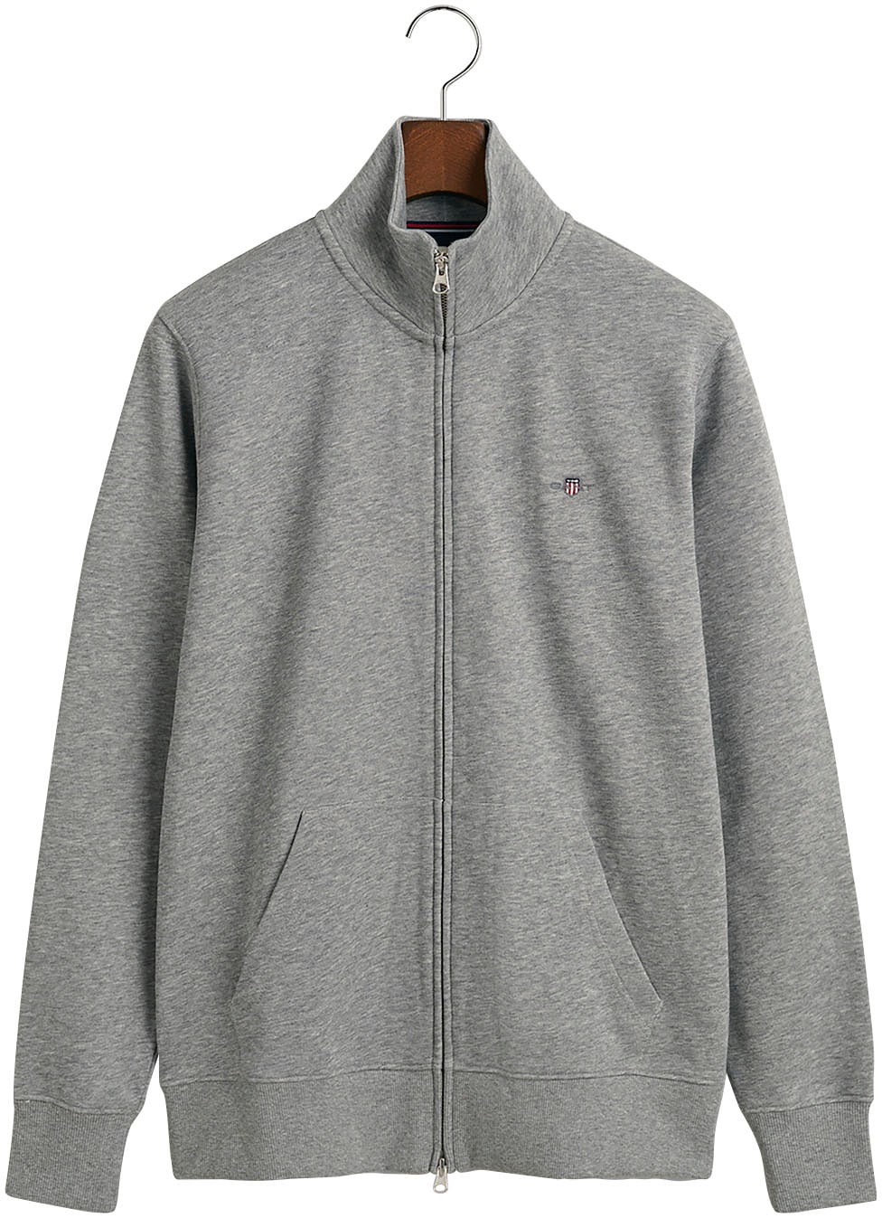 Gant Sweatjacke »REG SHIELD FULL ZIP SWEAT«, mit Logostickerei auf der Brust