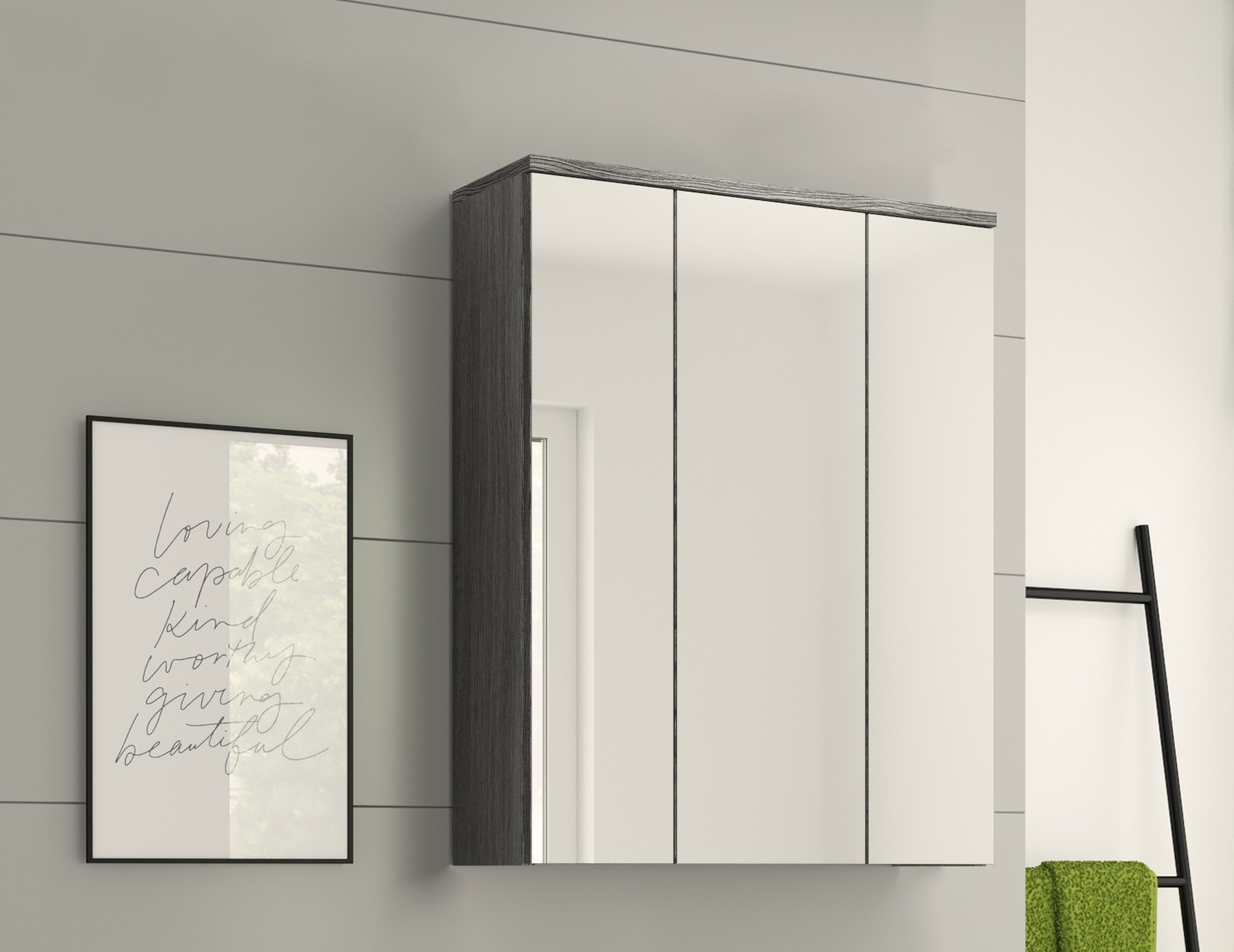 welltime Badezimmerspiegelschrank "LUCCA, TOPSELLER, Breite 60cm, 3 Spiegel günstig online kaufen