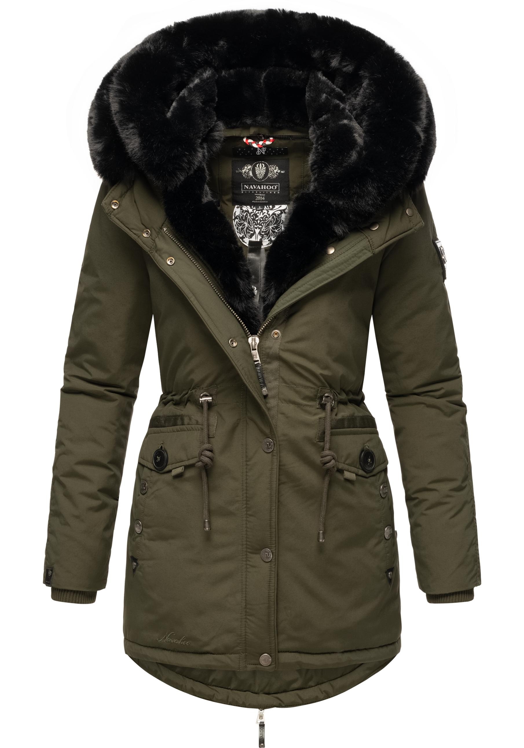 Navahoo Wintermantel »Sweety Deluxe«, modischer Winterparka mit großer doppelter Kapuze