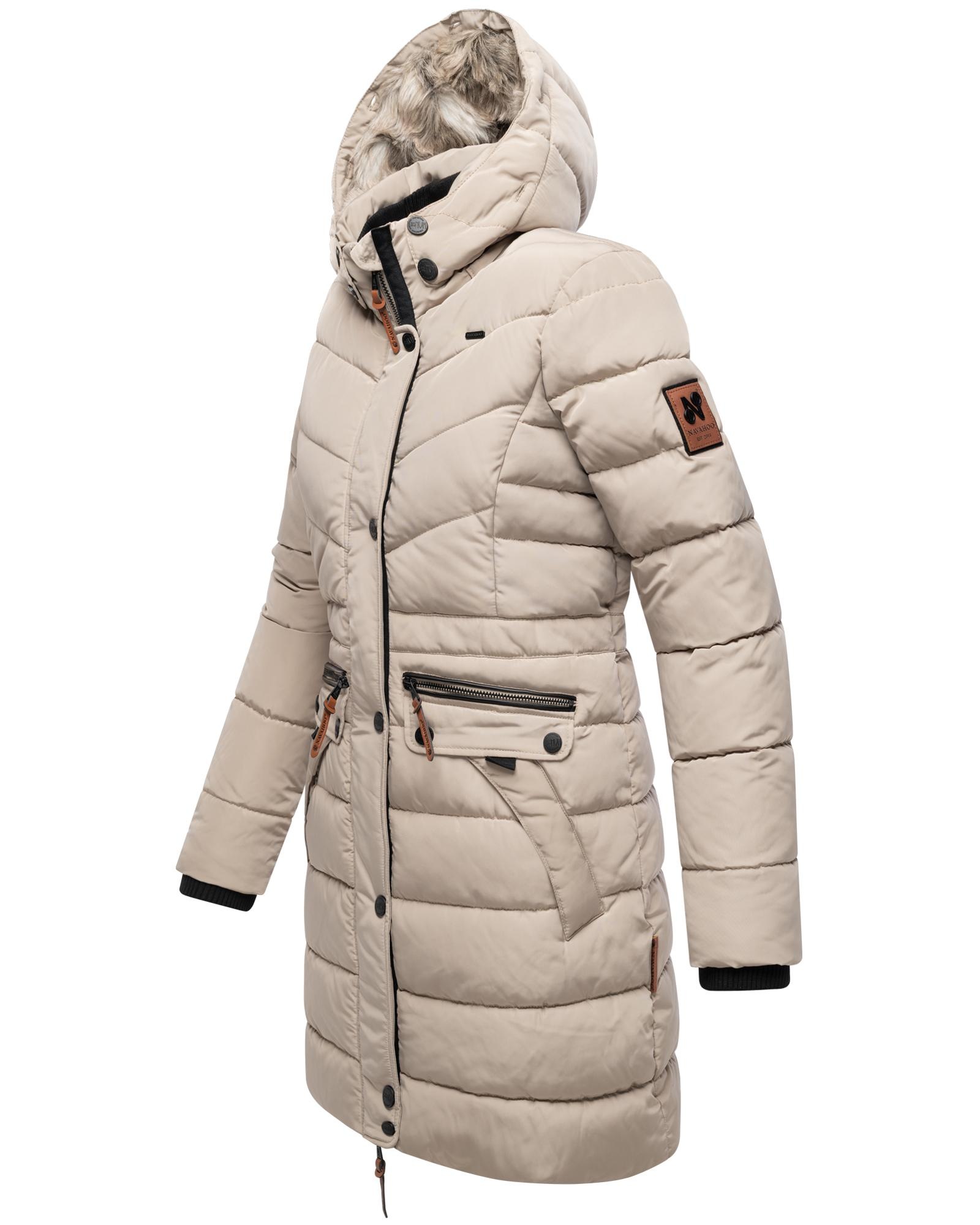 Navahoo Steppmantel »Paula«, stylischer Winter Parka m. edlem Fellimitat