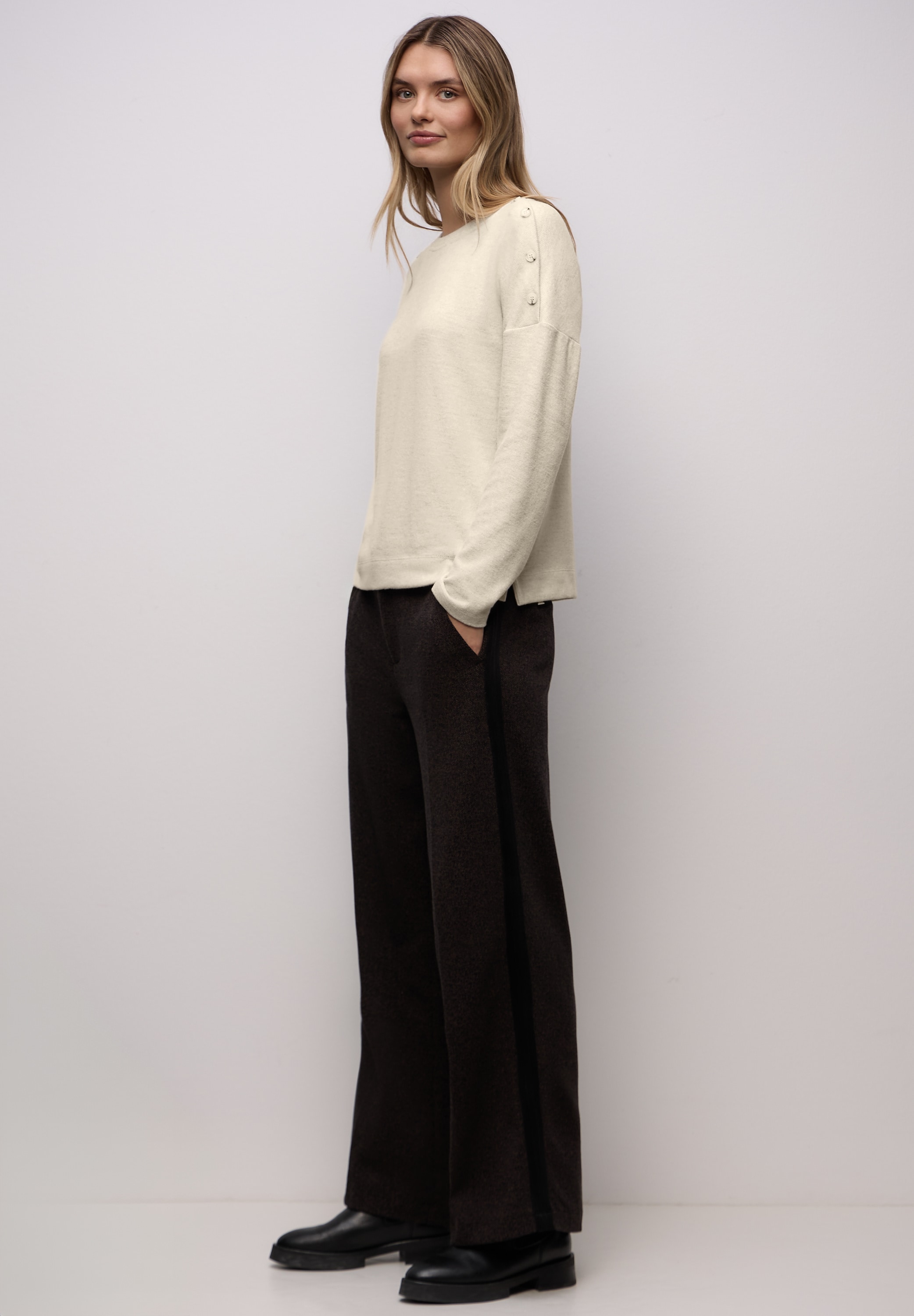 STREET ONE Langarmshirt mit Rundhalsausschnitt