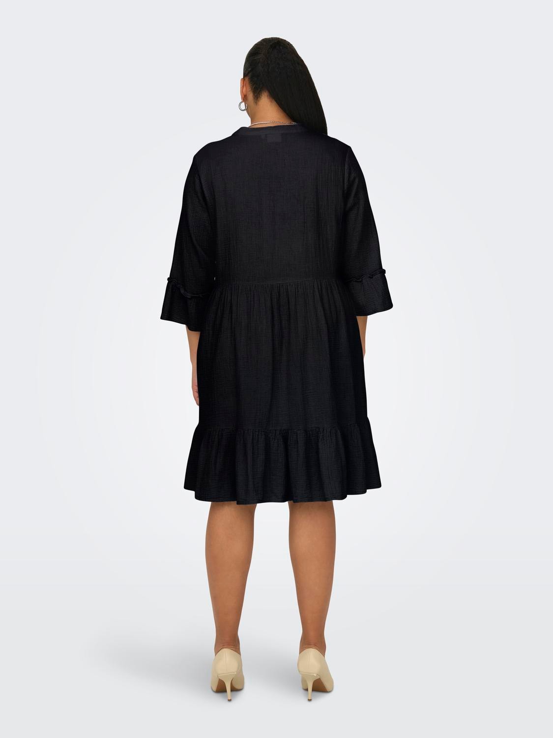 ONLY CARMAKOMA Tunikakleid »CARTHYRA LIFE PEPLUM DRESS WVN«, aus Musselin