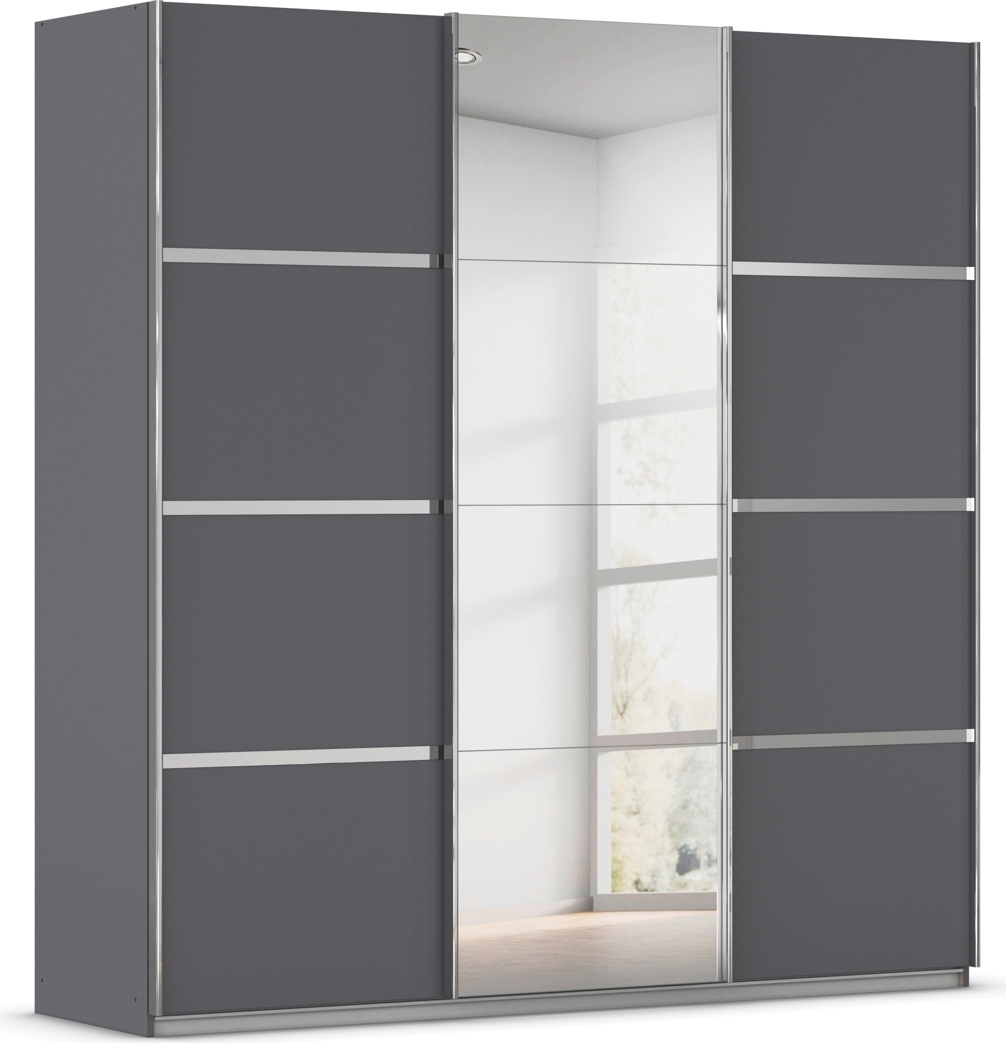 OTTO home Kleiderschrank "Mehrzweckschrank Aktenschrank Möbel Mietswohnung Schlafzimmer AVOLA" 3 verschiedene Ausstattungen BASIC/CLASSIC/PREMIUM (inkl. SOFT-CLOSE), mit eleganten Zierleisten in Chrom, Schwarz oder Weiß MADE IN GERMANY