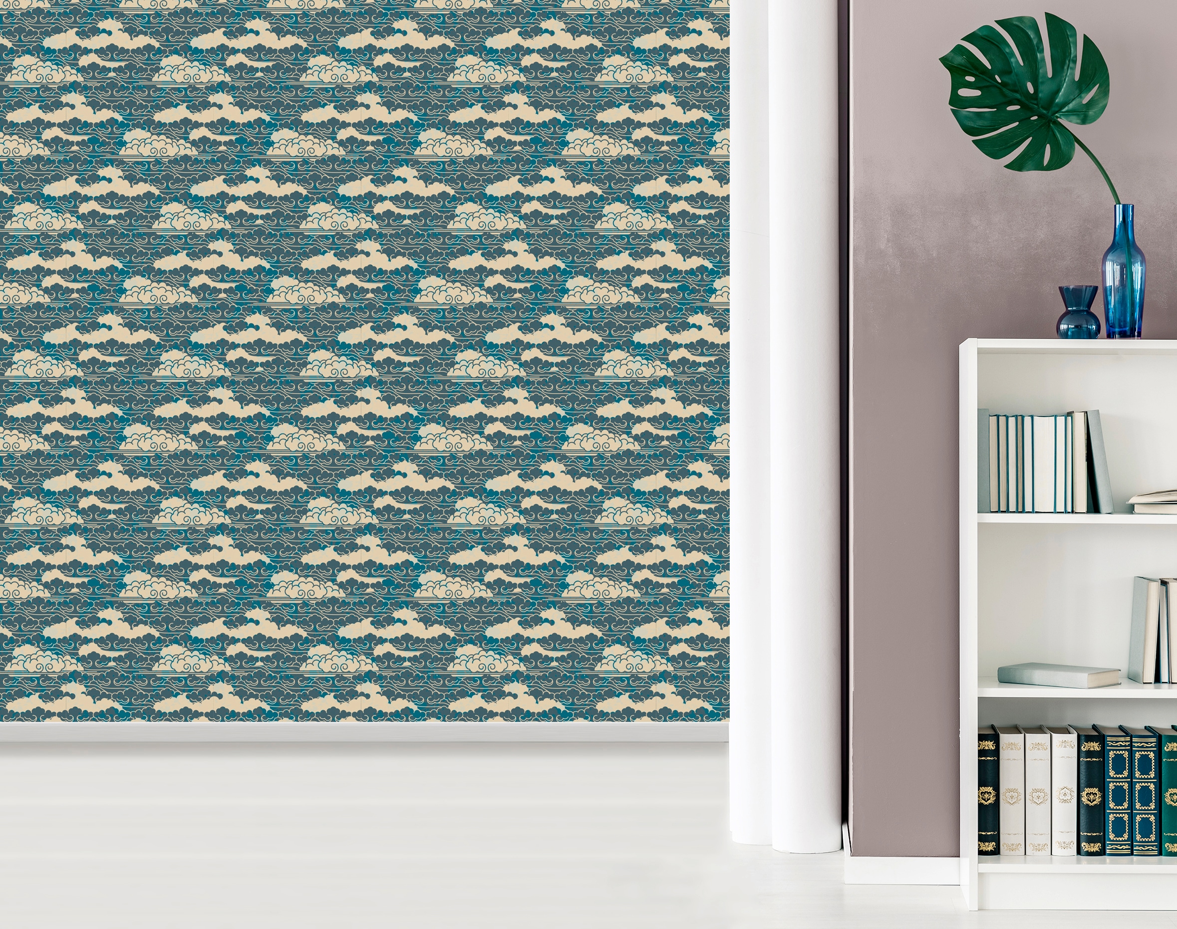 queence Vinyltapete »Leia«, bedruckt-Barock-Antikoptik-Kunst, 90x250cm, selbstklebend, kinderleichte Anbringung, Sticker