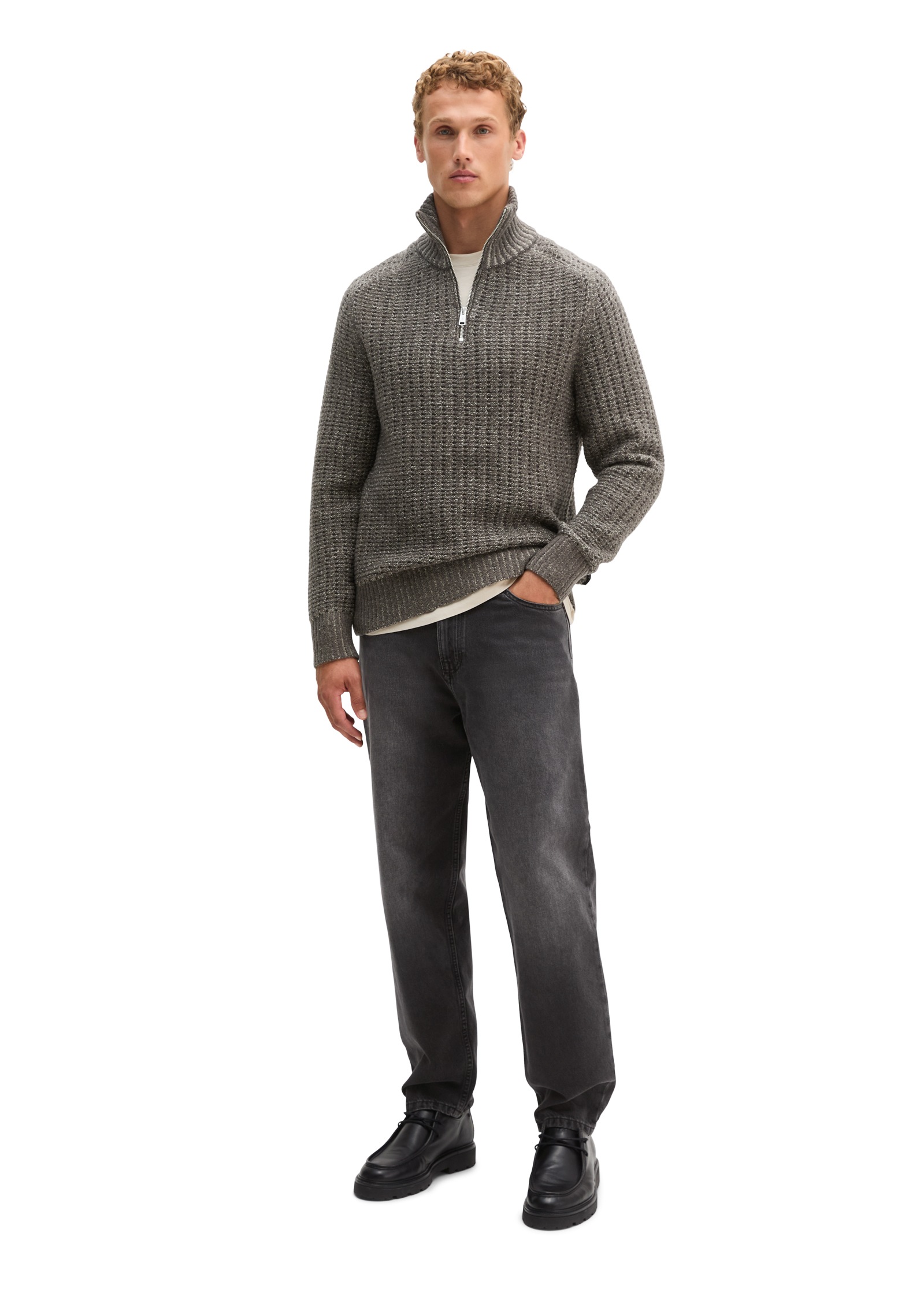 Marc O'Polo Rollkragenpullover »aus Bio-Baumwoll-Schurwoll-Mix«