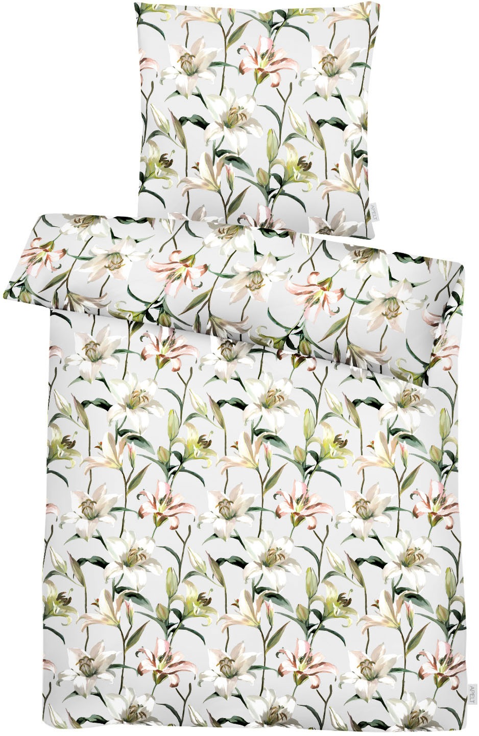 APELT Bettwäsche "Lilia" 2 Stk. Königs-Lilienblüten