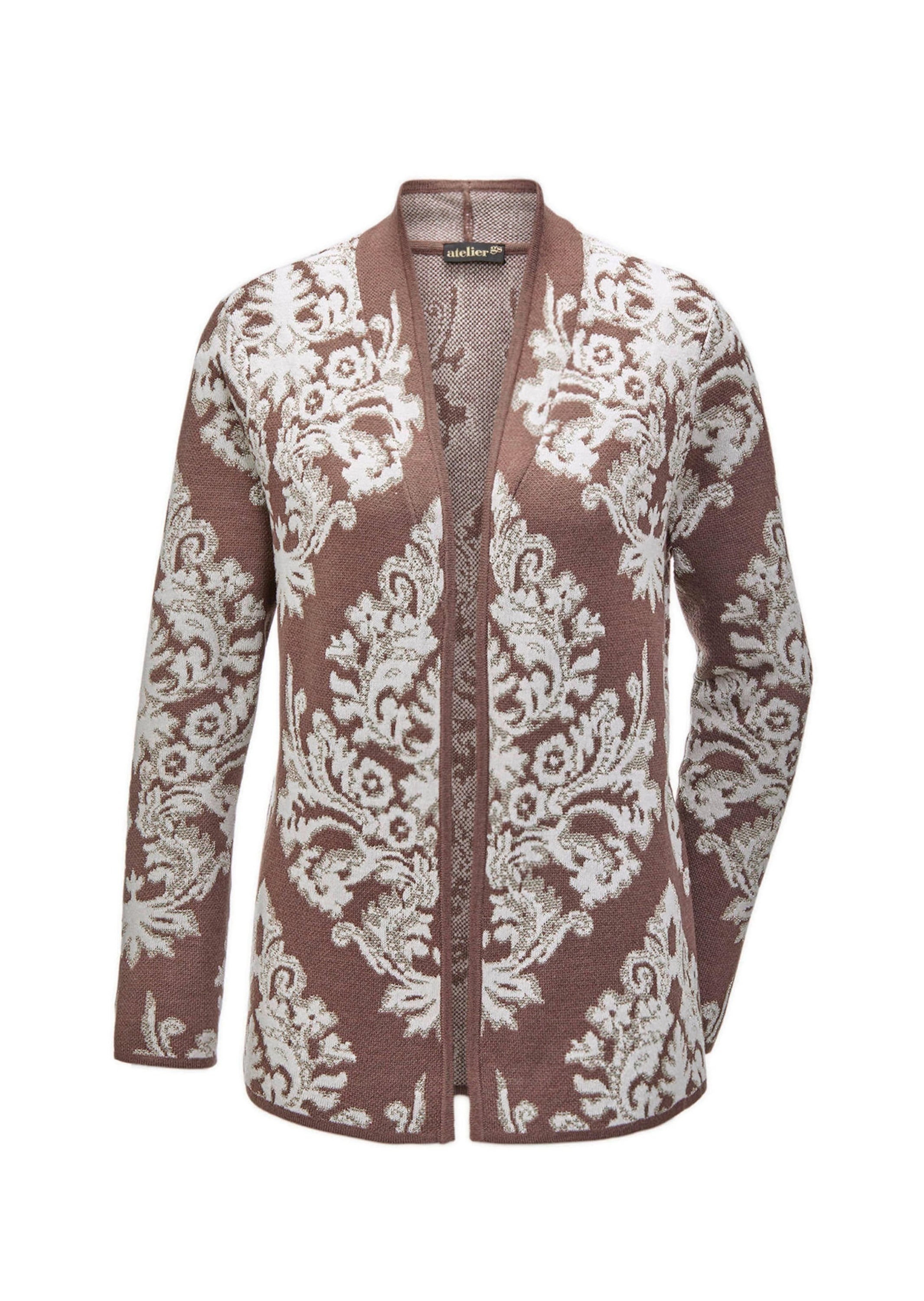 GOLDNER Strickjacke "Jacquard-Strickjacke mit Glanzgarnen" Mit feinen Glanz günstig online kaufen