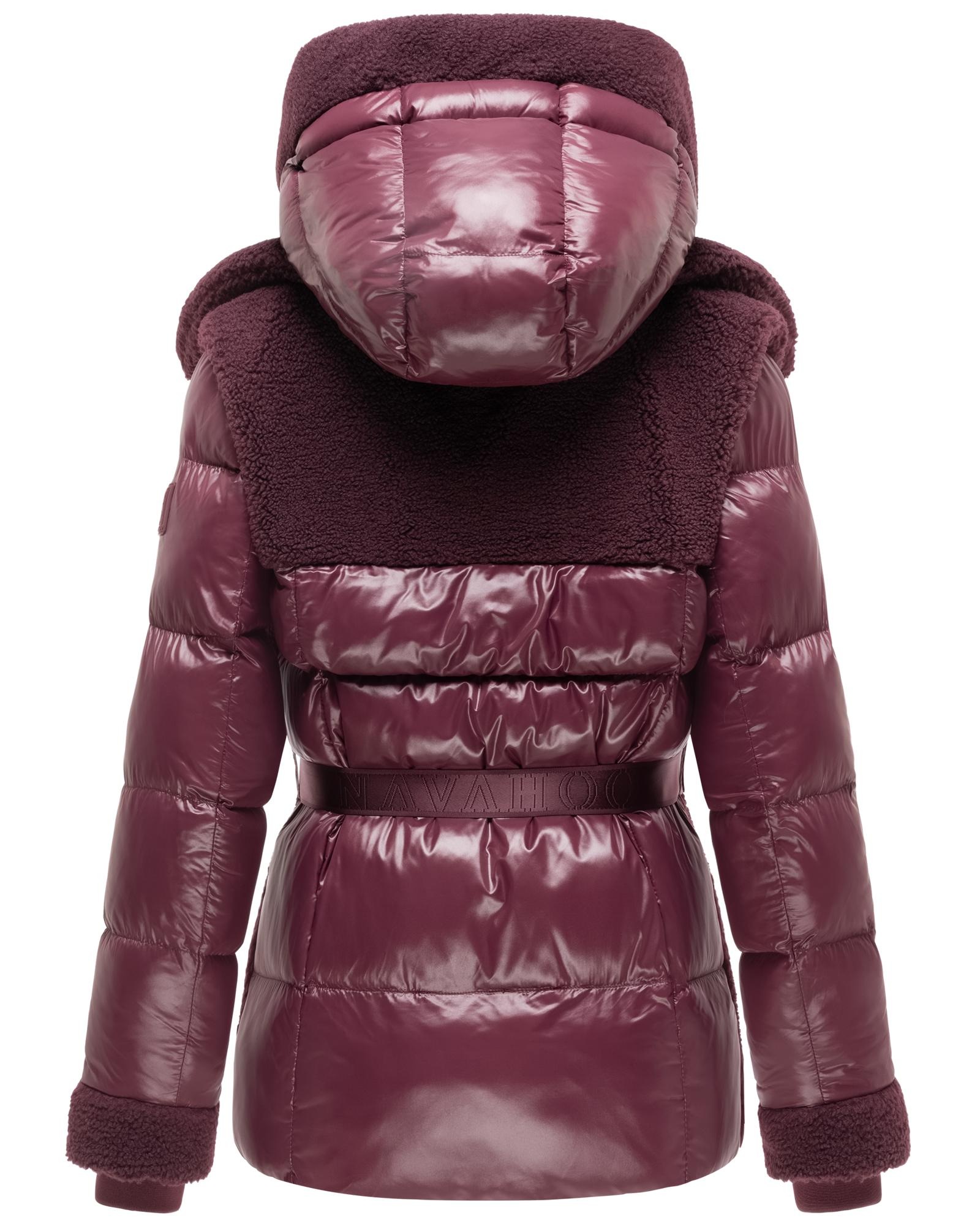 Navahoo Winterjacke »Kuschelhäschen 14« mit Kapuze Warme Jacke im Teddy-Stepp-Materialmix mit Kapuze