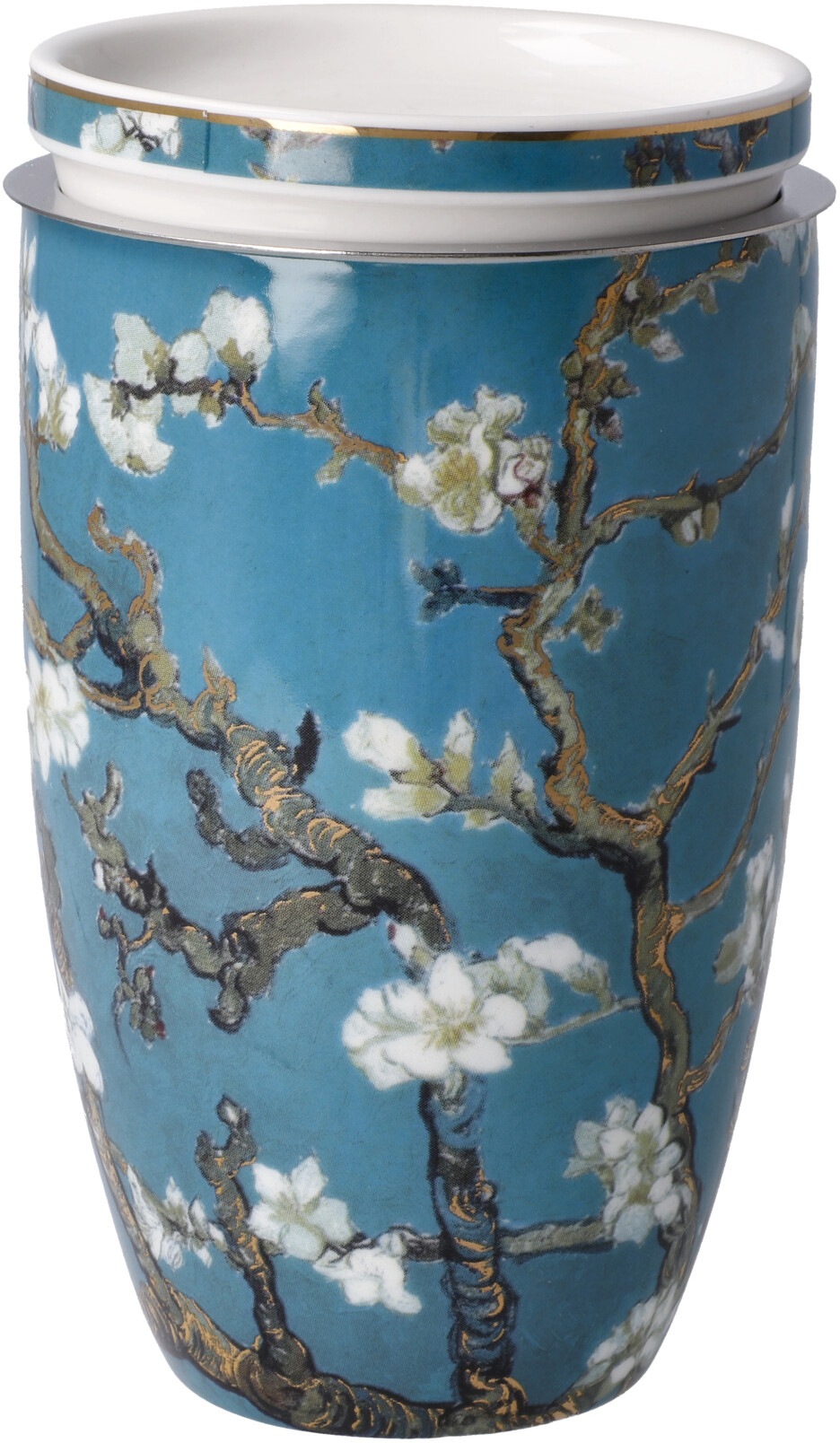 Goebel Tasse »Van Gogh«, Artis Orbis, Teetasse m. Deckel/Sieb, Vincent v.Gogh - Mandelbaum Blau