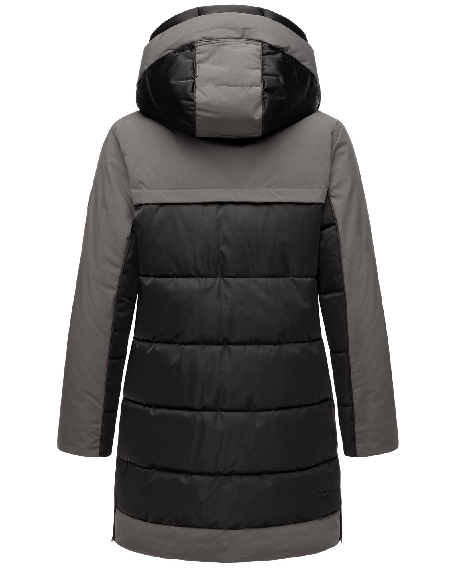 Navahoo Steppjacke »Samtkätzchen«, mit Kapuze, Modischer, gesteppter Damen Winter Kurzmantel