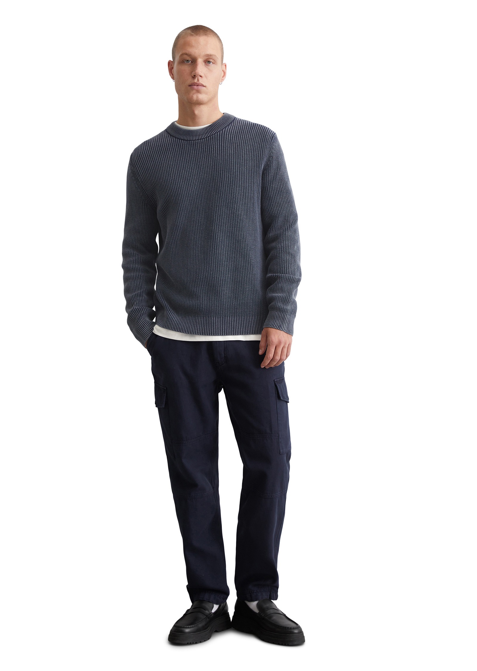 Marc O'Polo DENIM Rundhalspullover »aus reiner Bio-Baumwolle«