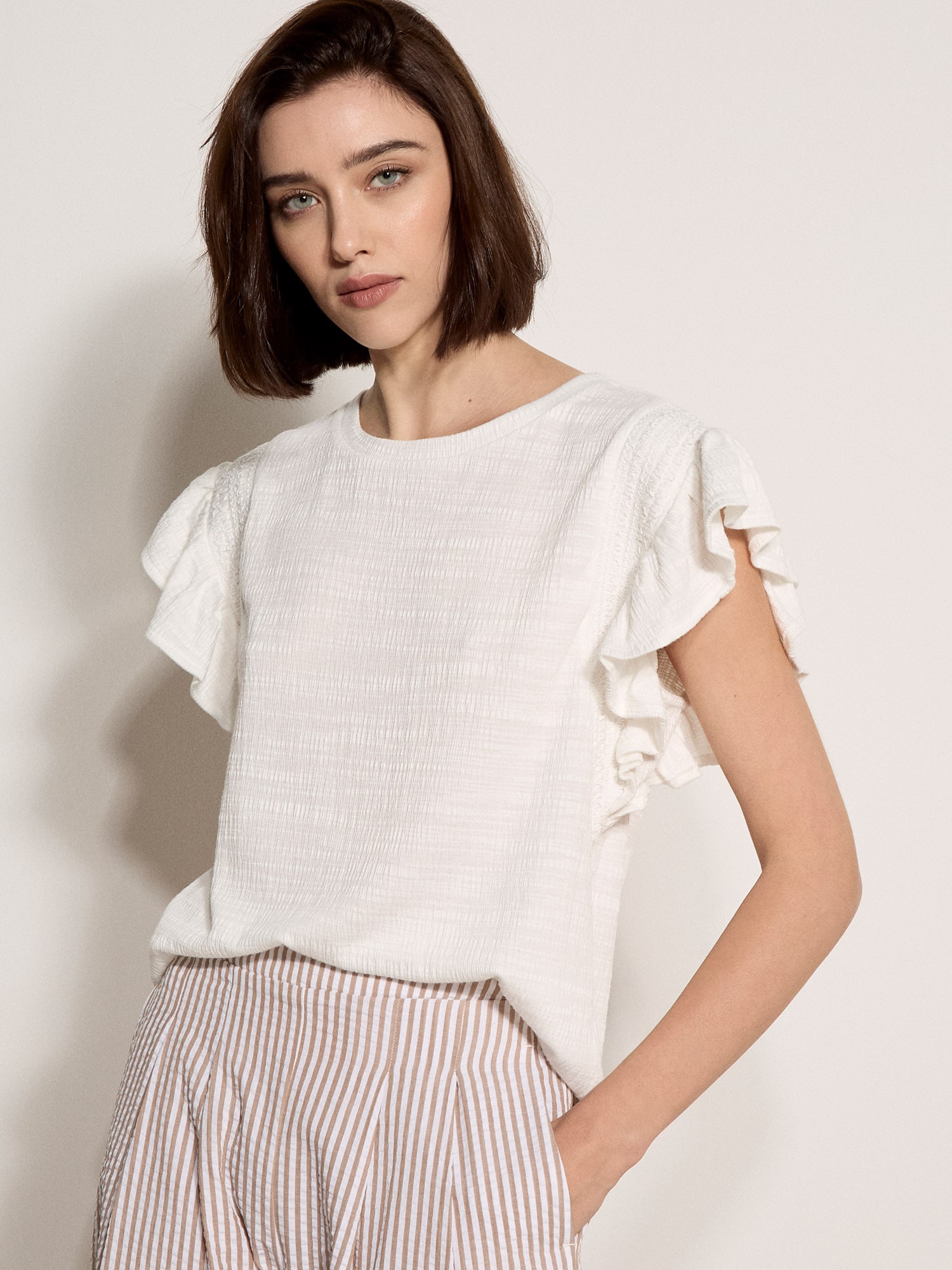 Apricot T-Shirt "Strukturiertes T-Shirt"