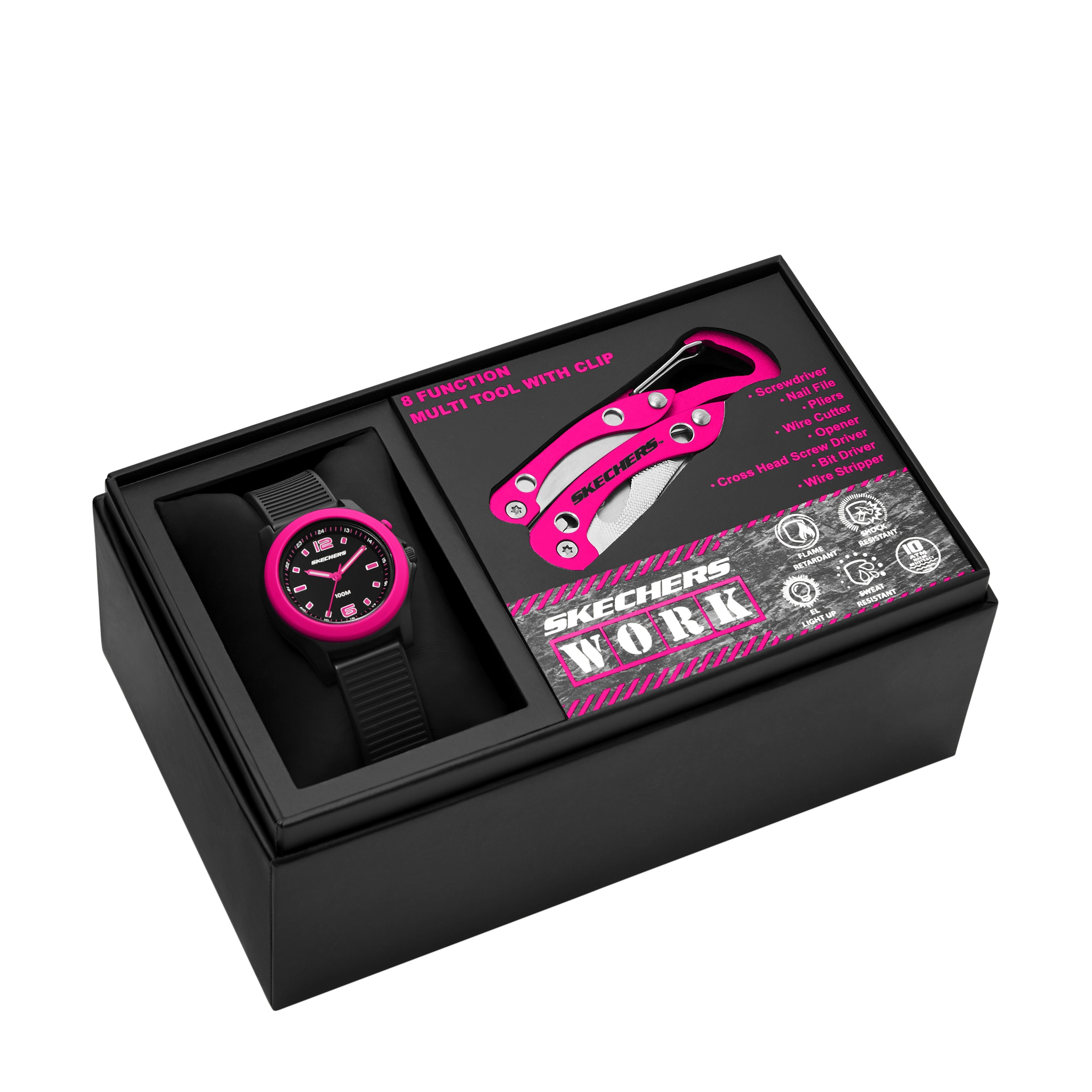 Skechers Quarzuhr »Clip Tool Set« Armbanduhr, Silikonarmband, Ideal auch als Geschenk, analog