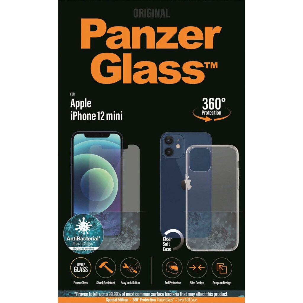 PanzerGlass Displayschutzglas »360° Protection für Apple iPhone 12 Mini«, für Apple iPhone 12 Mini, (Set)