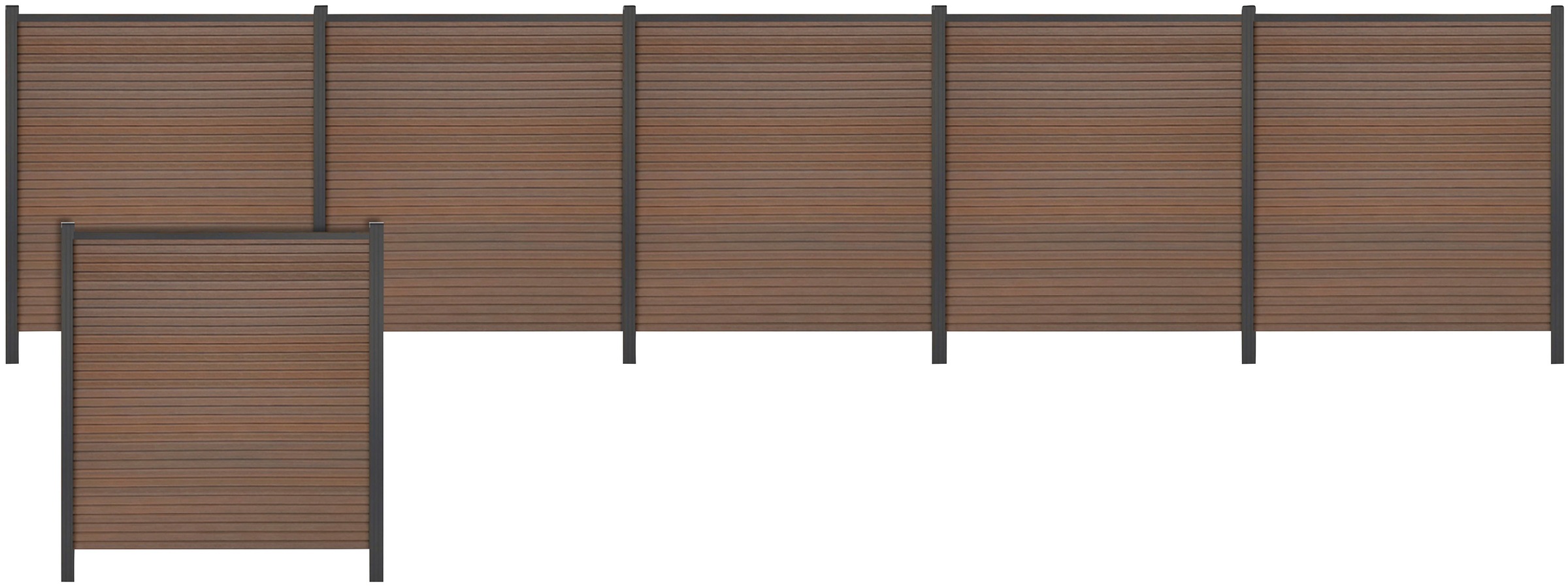 Tetzner & Jentzsch Sichtschutzelement »WARREN 4«, pflegeleicht, coextrudierte Oberfläche, Design-Oberfläche