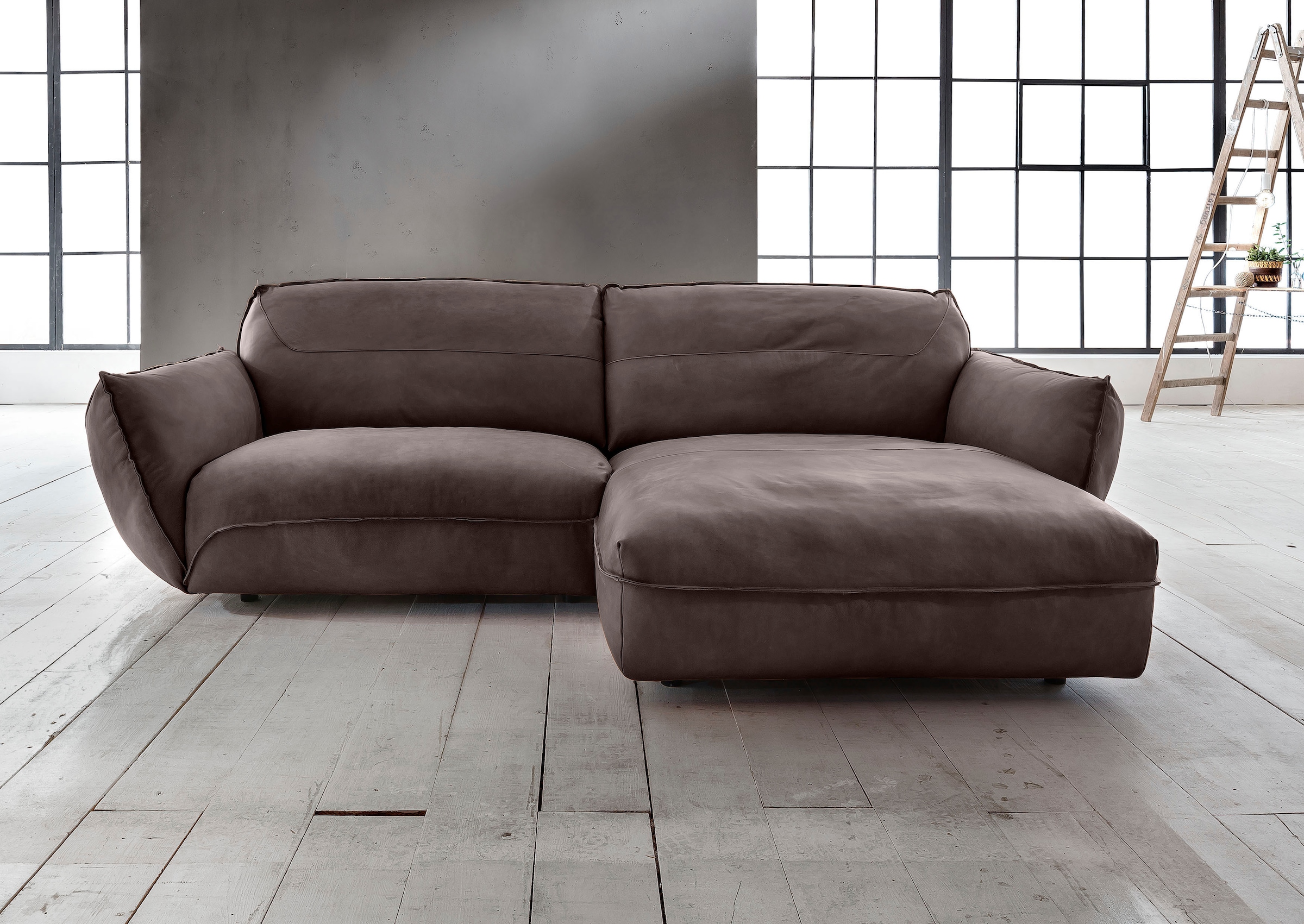 BETYPE Ecksofa "Be Type Be Chilled, Mega Sofa, Bezug: hochwertiges Anilinle günstig online kaufen
