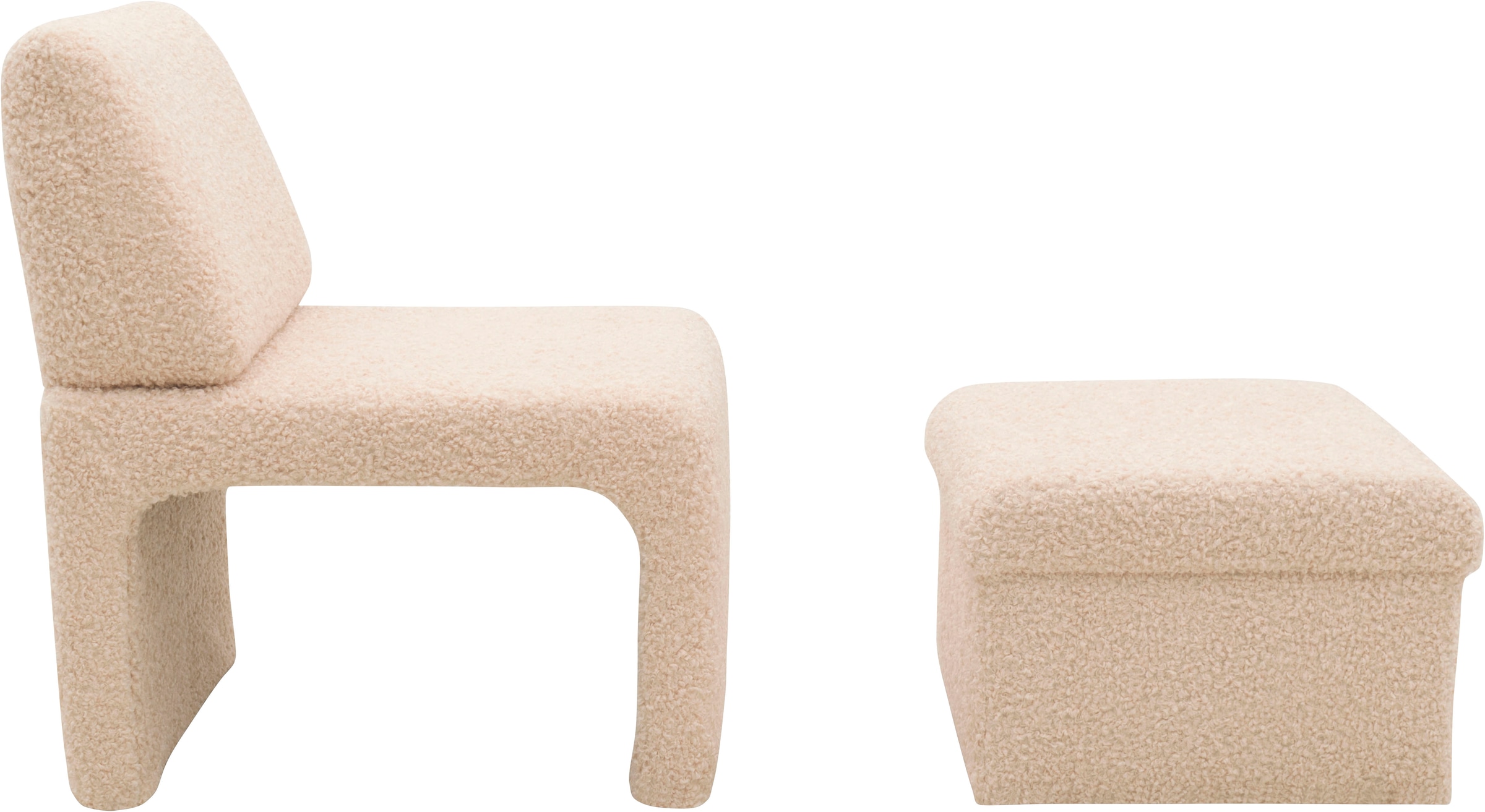DOMO collection Sessel »700017«, inkl. Hocker mit Stauraum