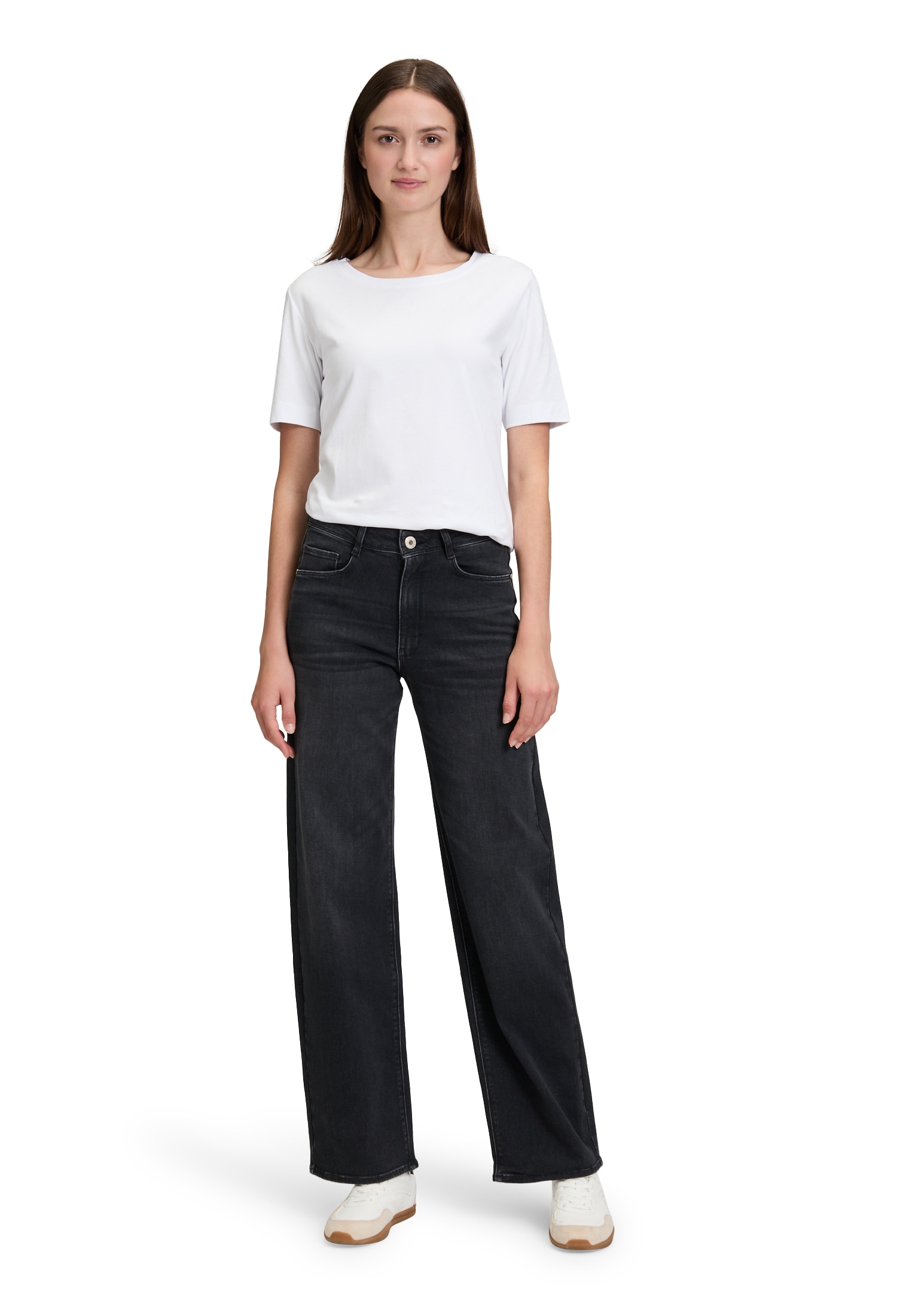 Betty&Co High-waist-Jeans »Betty & Co Damen High Waisted-Jeans mit weitem Bein«