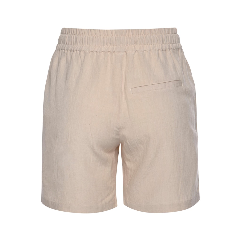 LASCANA Shorts, aus Leinenmix mit Taschen, Leinenhose, kurze Hose