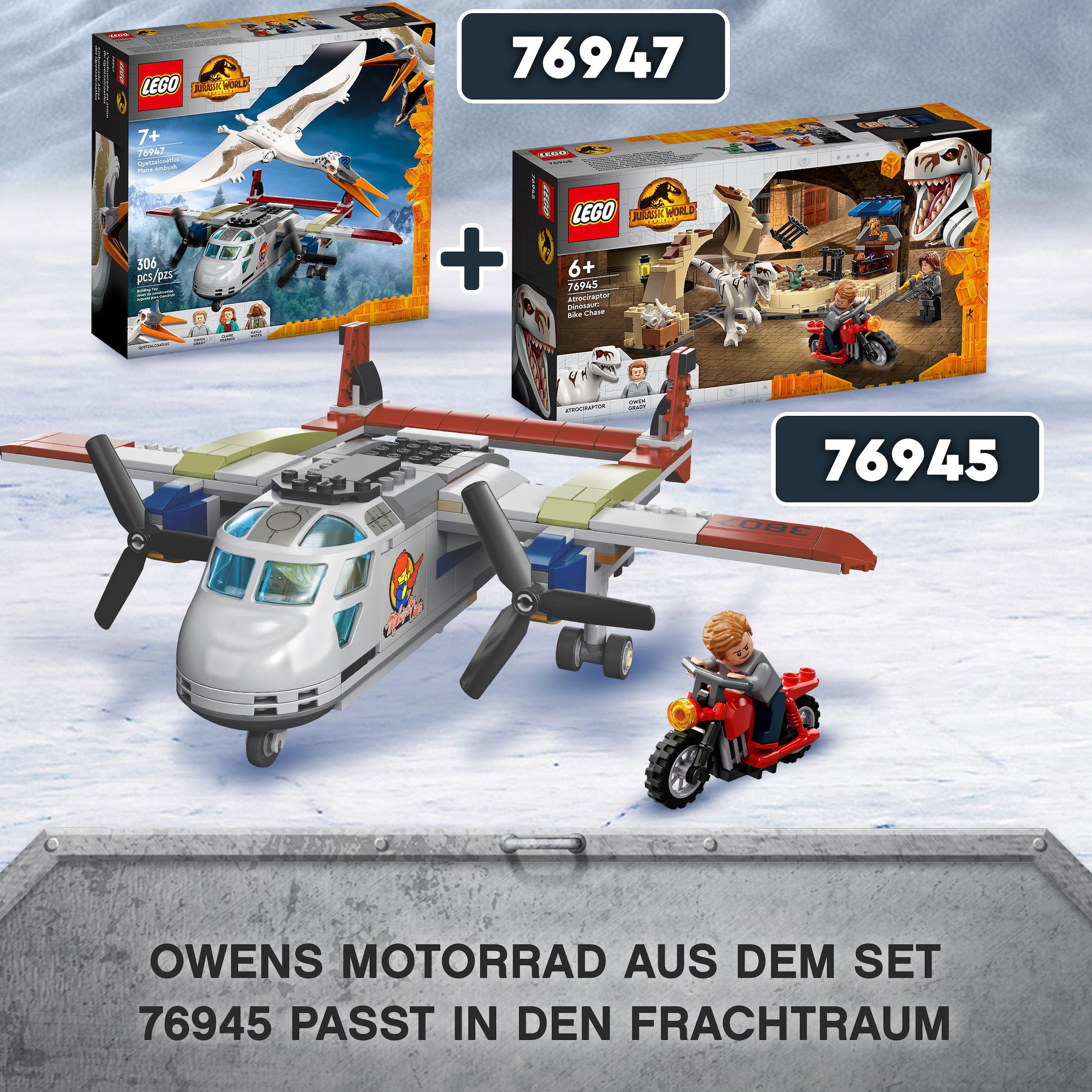 LEGO® Konstruktionsspielsteine »Quetzalcoatlus: Flugzeug-Überfall (76947), LEGO® Jurassic World«, (306 St.), Made in Europe
