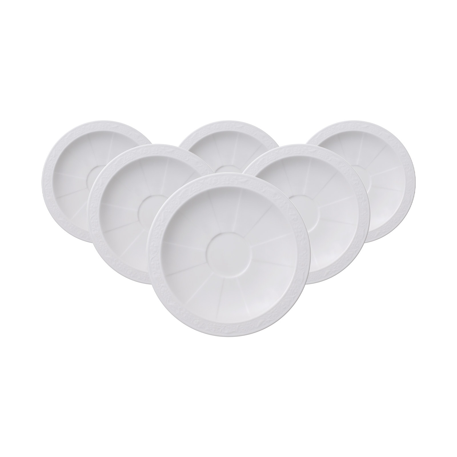 Villeroy & Boch Untertasse "Untertassen White Pearl ø 16 cm 6er Set weiß"