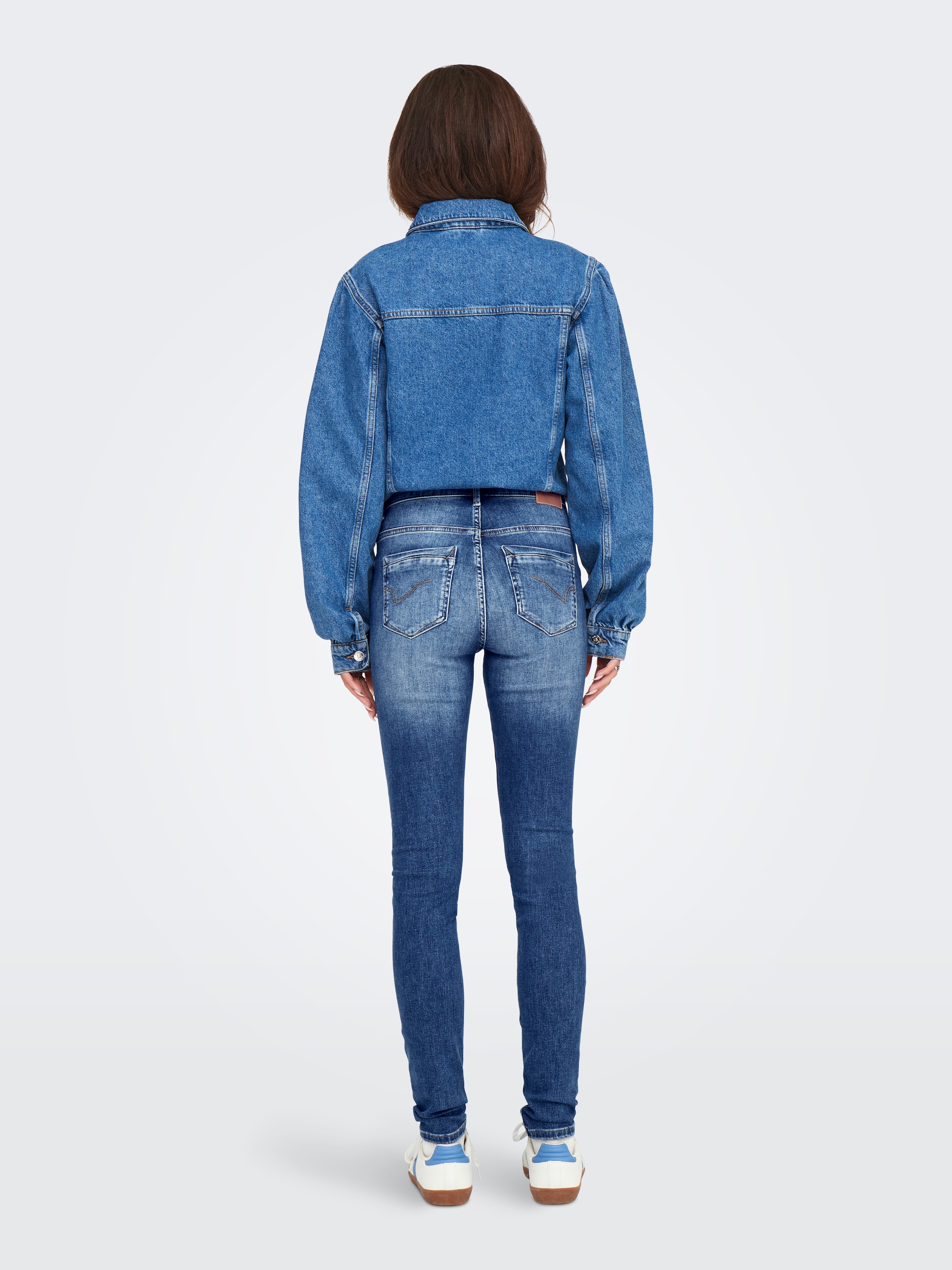 ONLY Skinny-fit-Jeans »ONLPAOLA HW SK REP DNM GEN X«, mit Destroyed Effekt