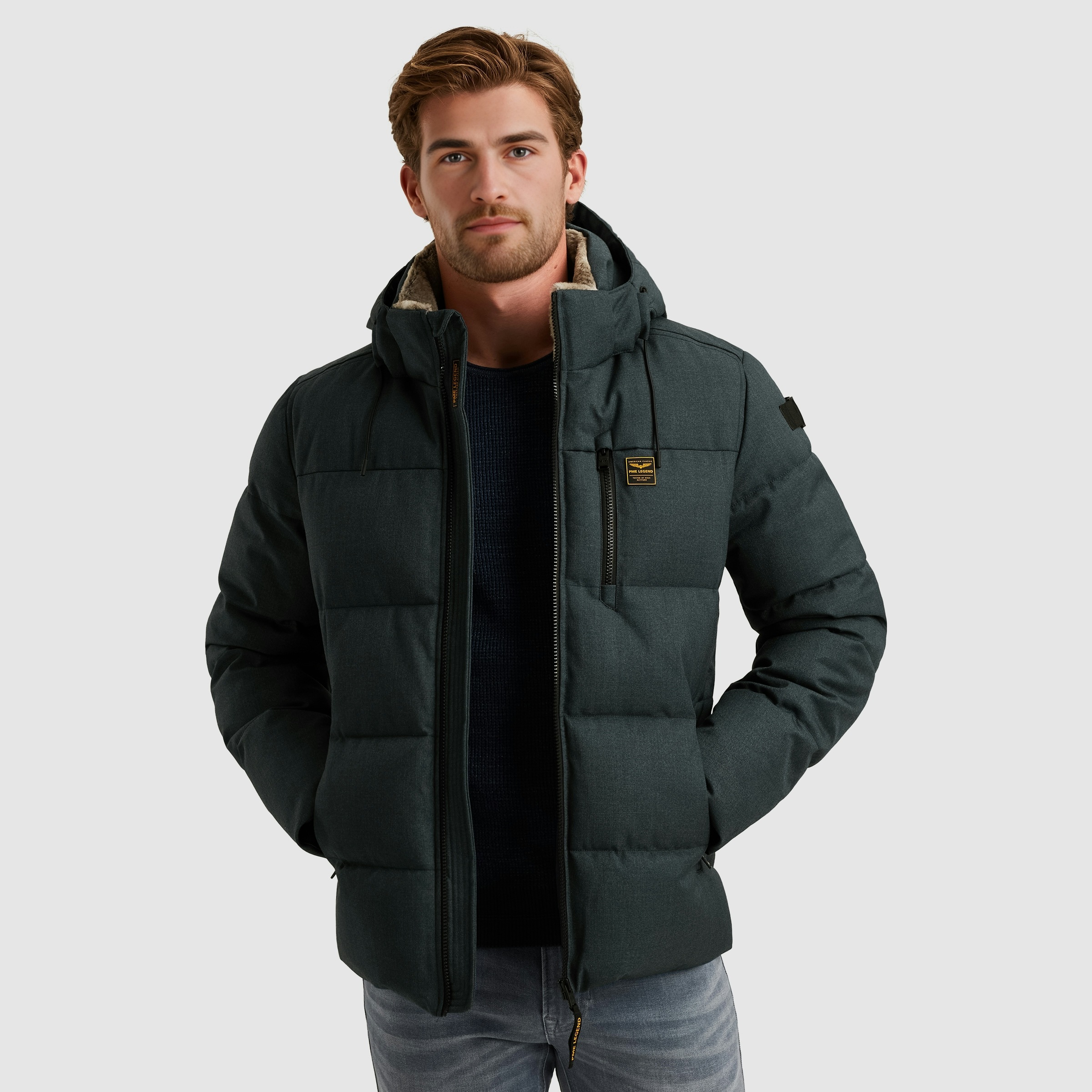 PME LEGEND Steppjacke »YETCRAFT«, mit Kapuze, Verschließbare Eingriff-, Brust- und Innentasche