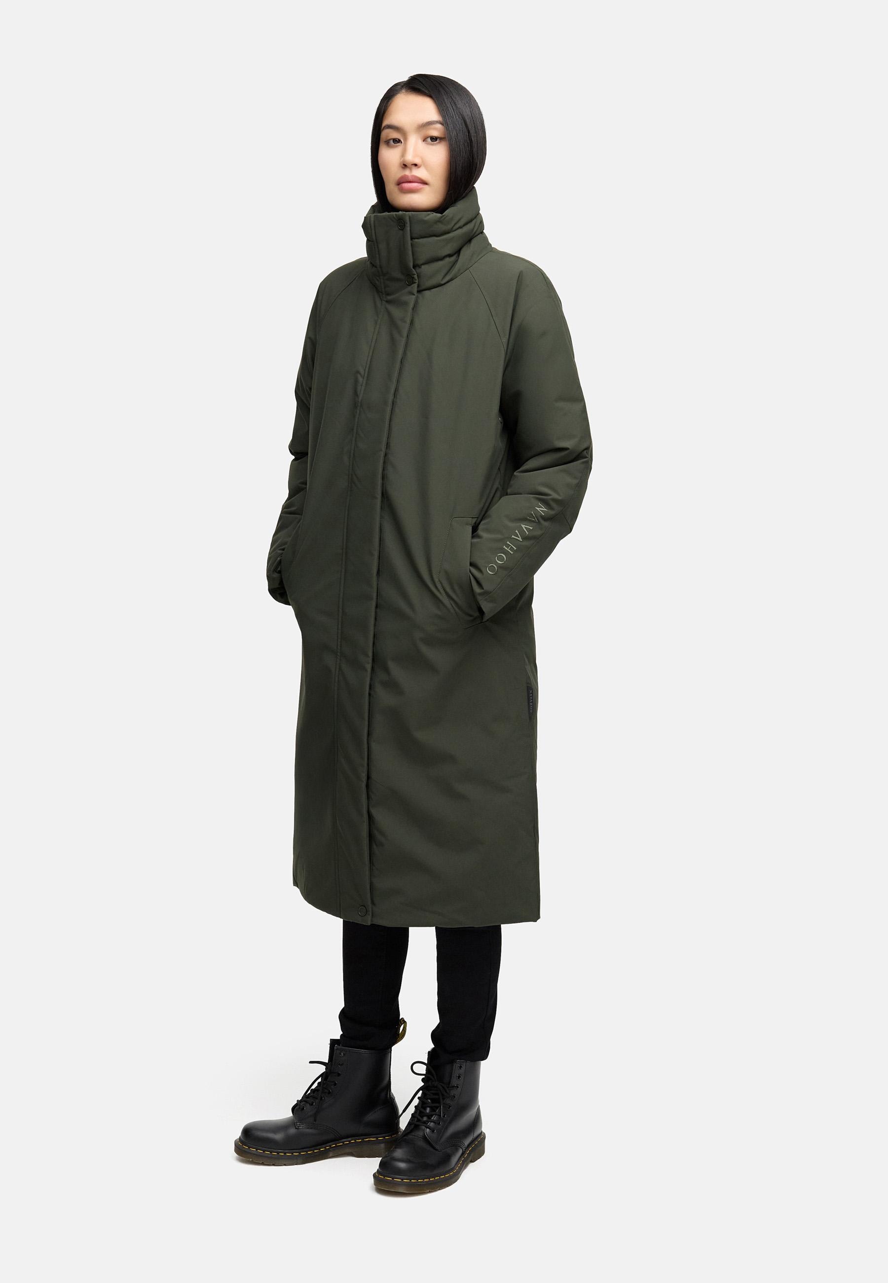 Navahoo Wintermantel "Traumblüte 14" Warmer Parka mit Stehkragen