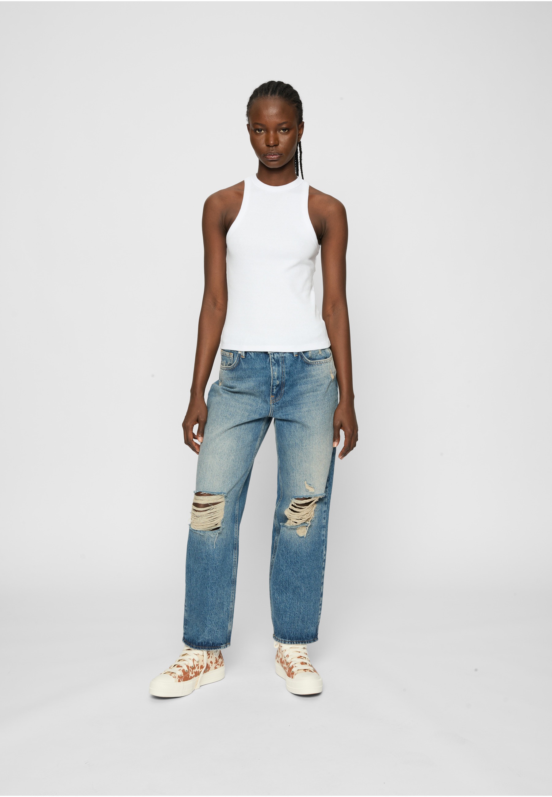 URBAN CLASSICS Tanktop »Urban Classics Ladies Racer Back Rib Top 2-Pack«