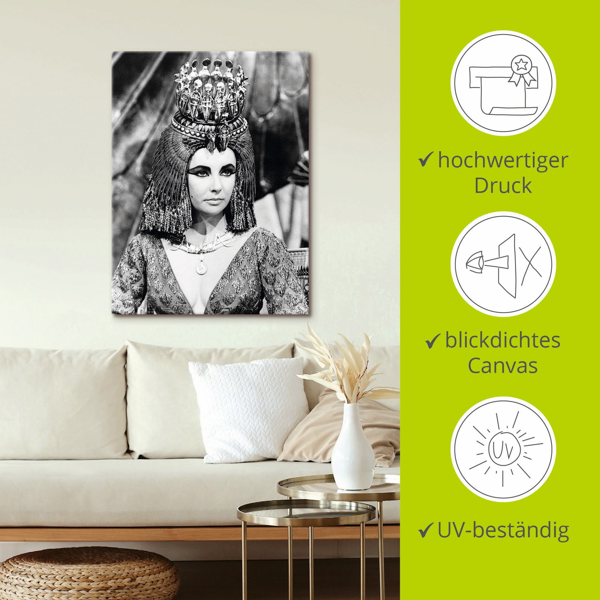 Artland Leinwandbild »Kleopatra, 1963« Film 1 Stk. tlg. auf Holzrahmen gespannt